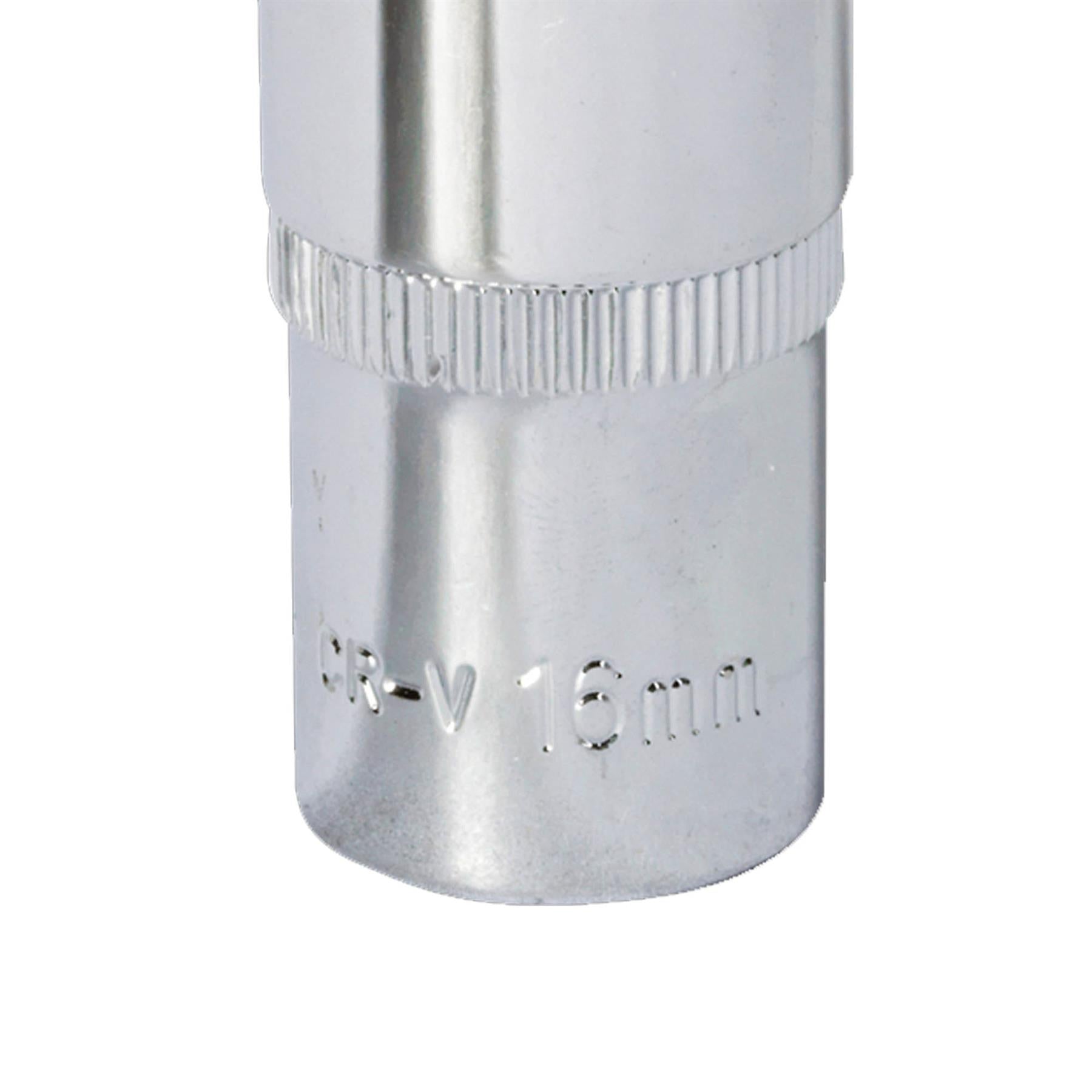 Sealey WallDrive Socket 16mm Deep 3/8"Sq Drive Fully Polished
