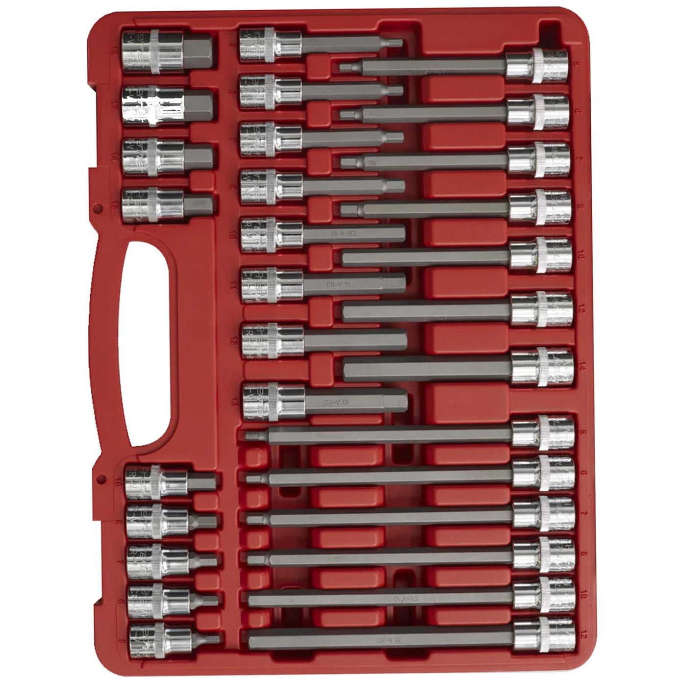 Sealey Hex Socket Bit Set 30pc 1/2"Sq Drive