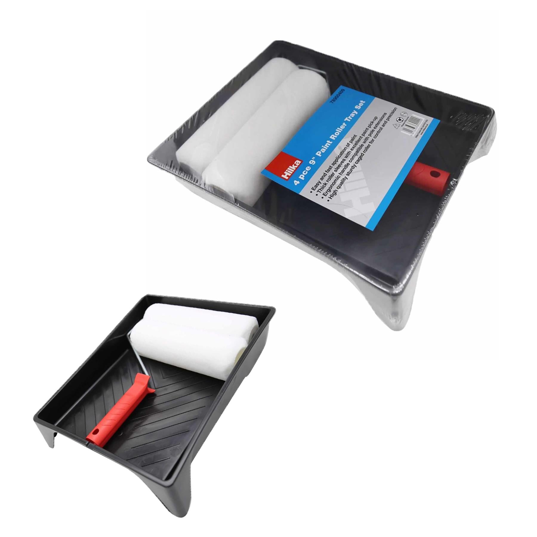 Premier Paint Roller Set 9" Emulsion Sleeves Frame Handle & Painting Tray