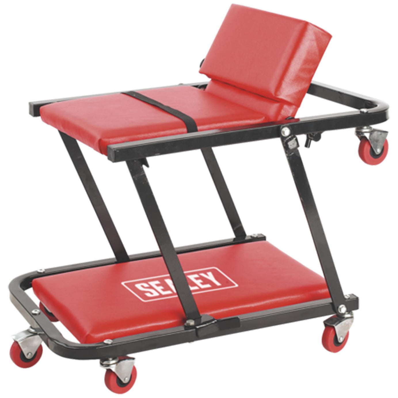 Sealey Creeper/Seat Steel with 7 Wheels & Adjustable Head Rest