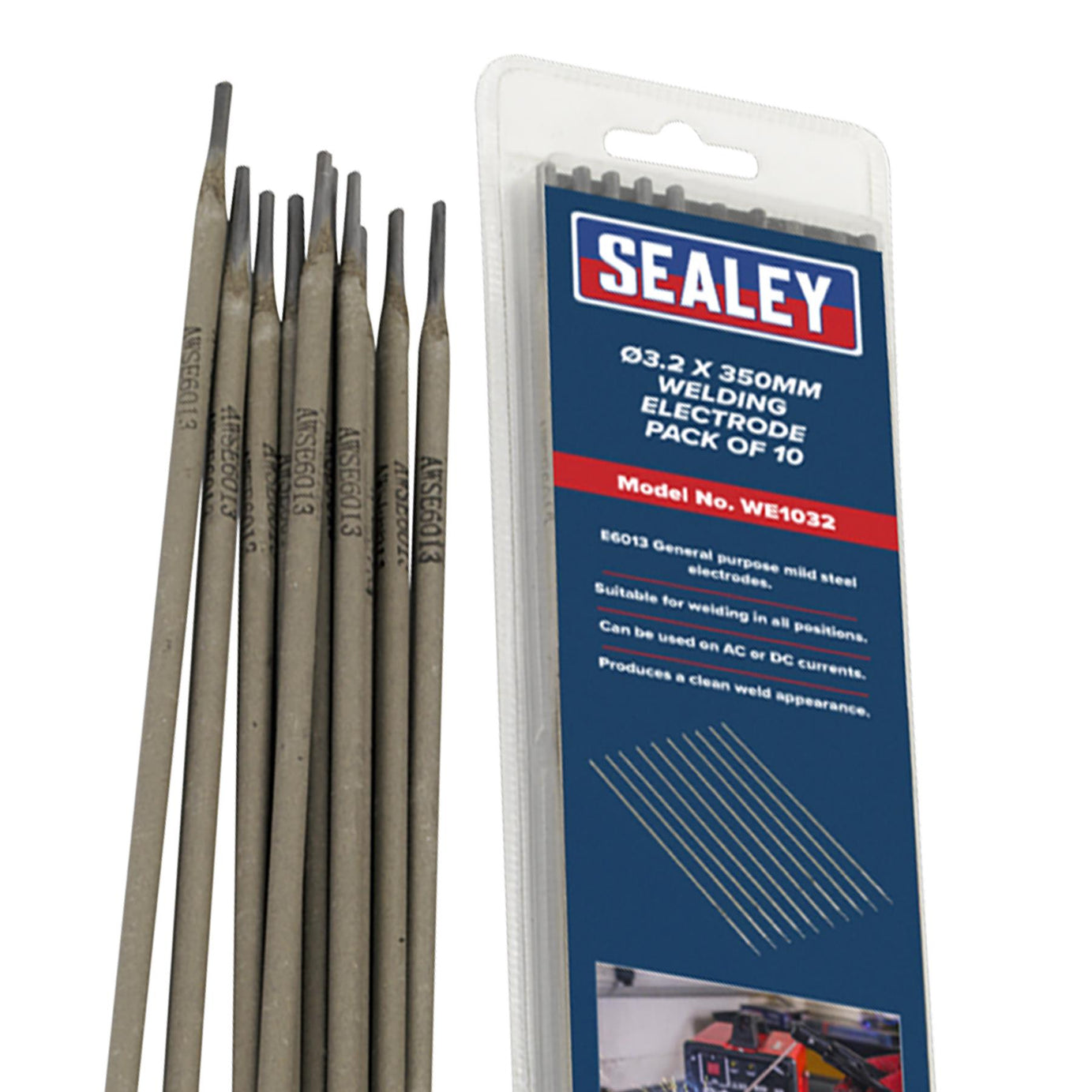 Welding Electrode steel made to BS EN 757 standard Pack of 10 Sealey