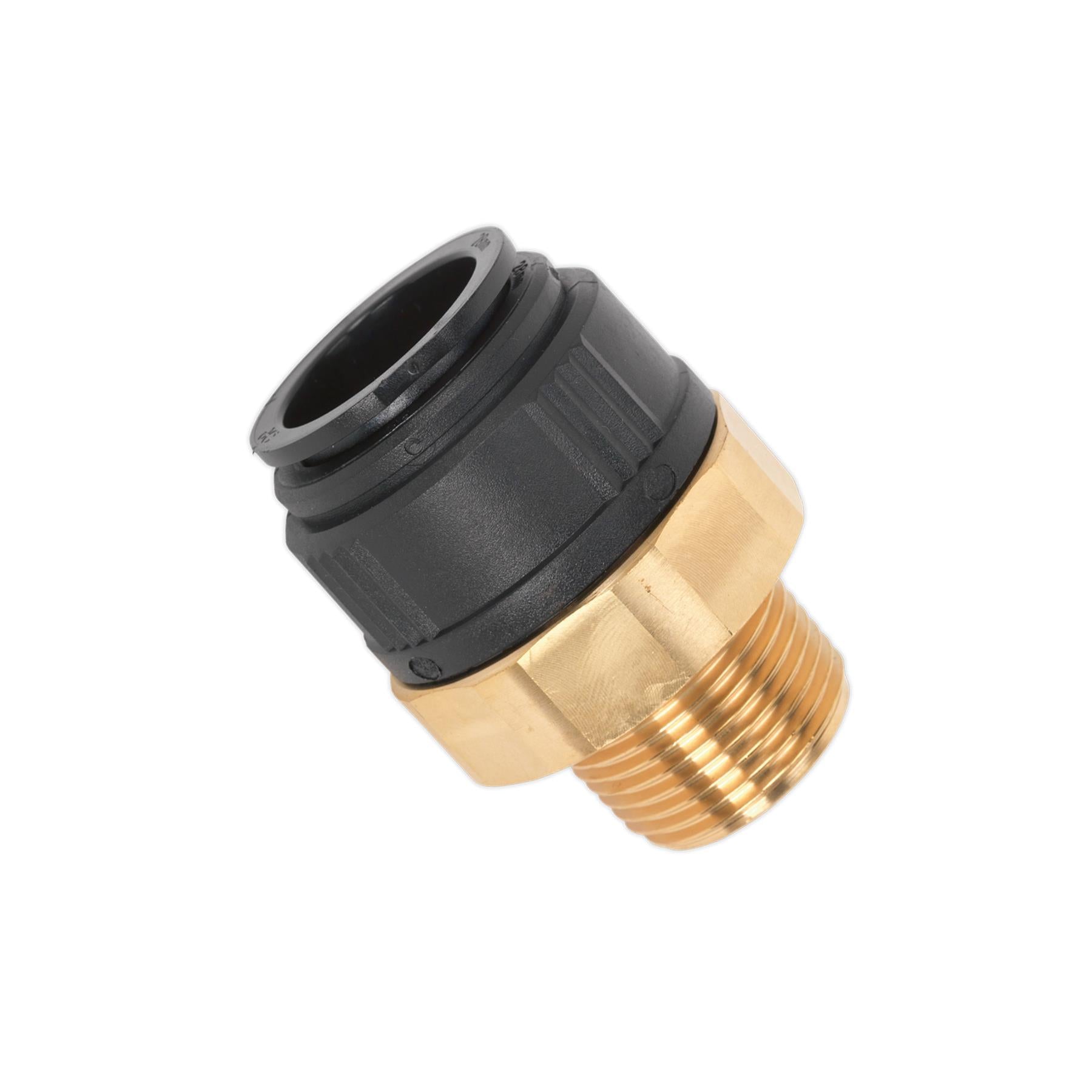Sealey Straight Adaptor 28mm x 1"BSPT Brass (Speedfit - MM012808N)