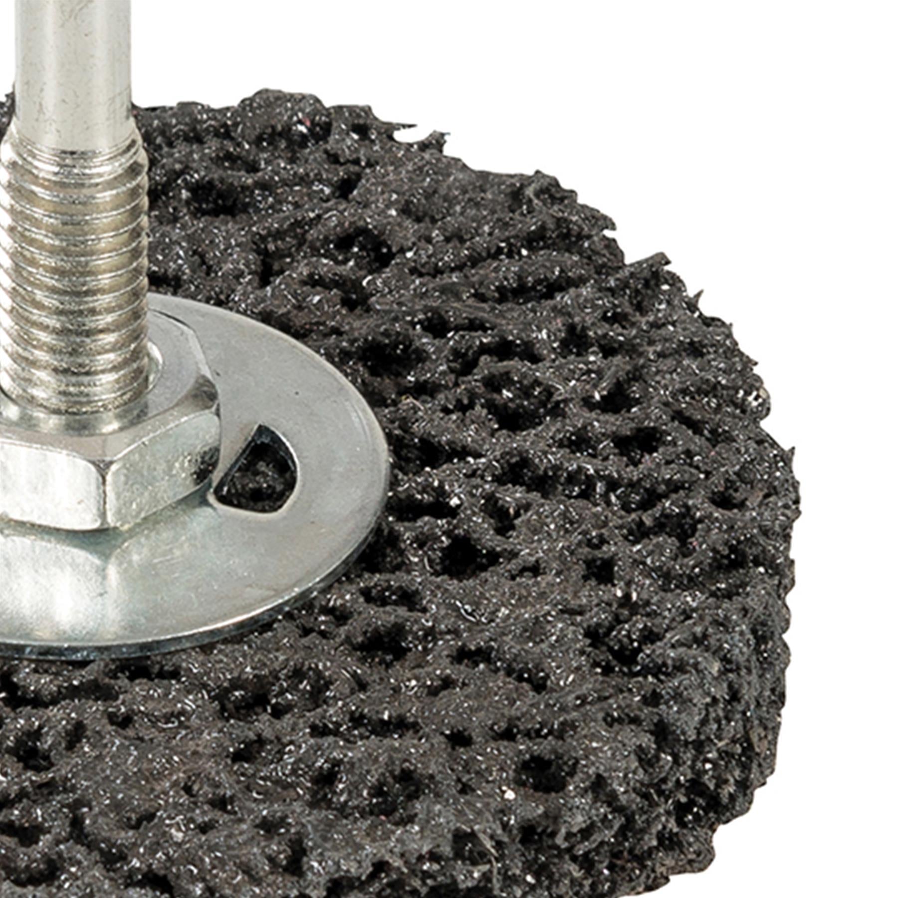 Polycarbide Abrasive Wheel 75mm Silicon Carbide-Coated Nylon Mesh & Alloy Arbor