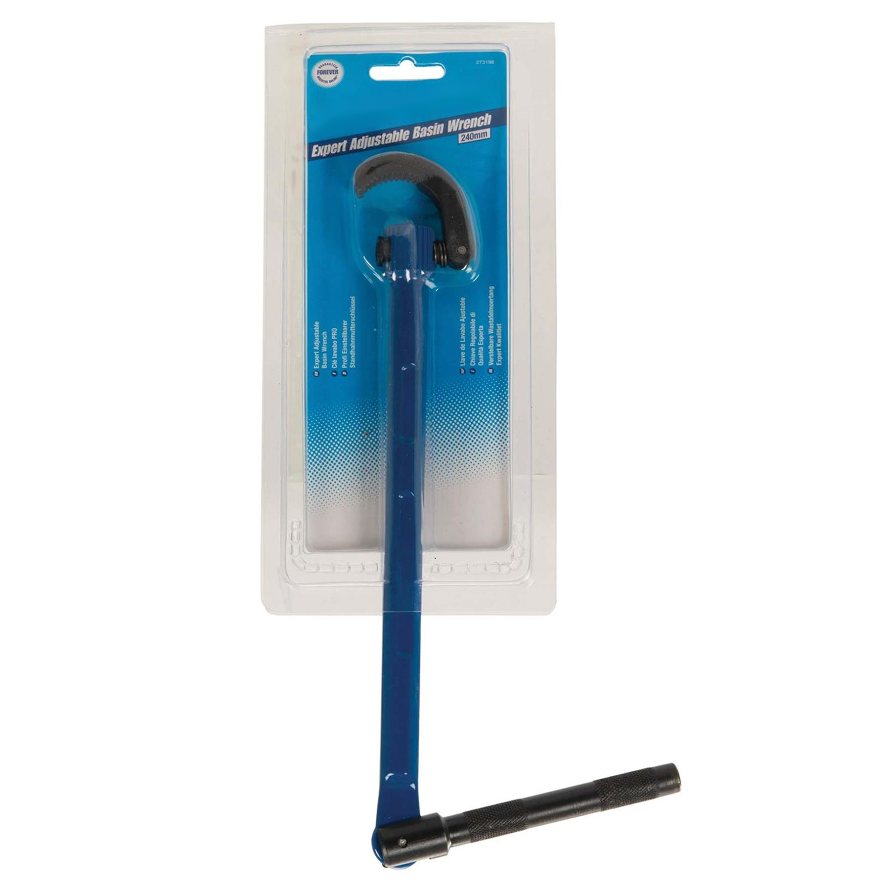 Expert Adjustable Basin Wrench 240mm Chrome Vanadium, Hardened Jaws New