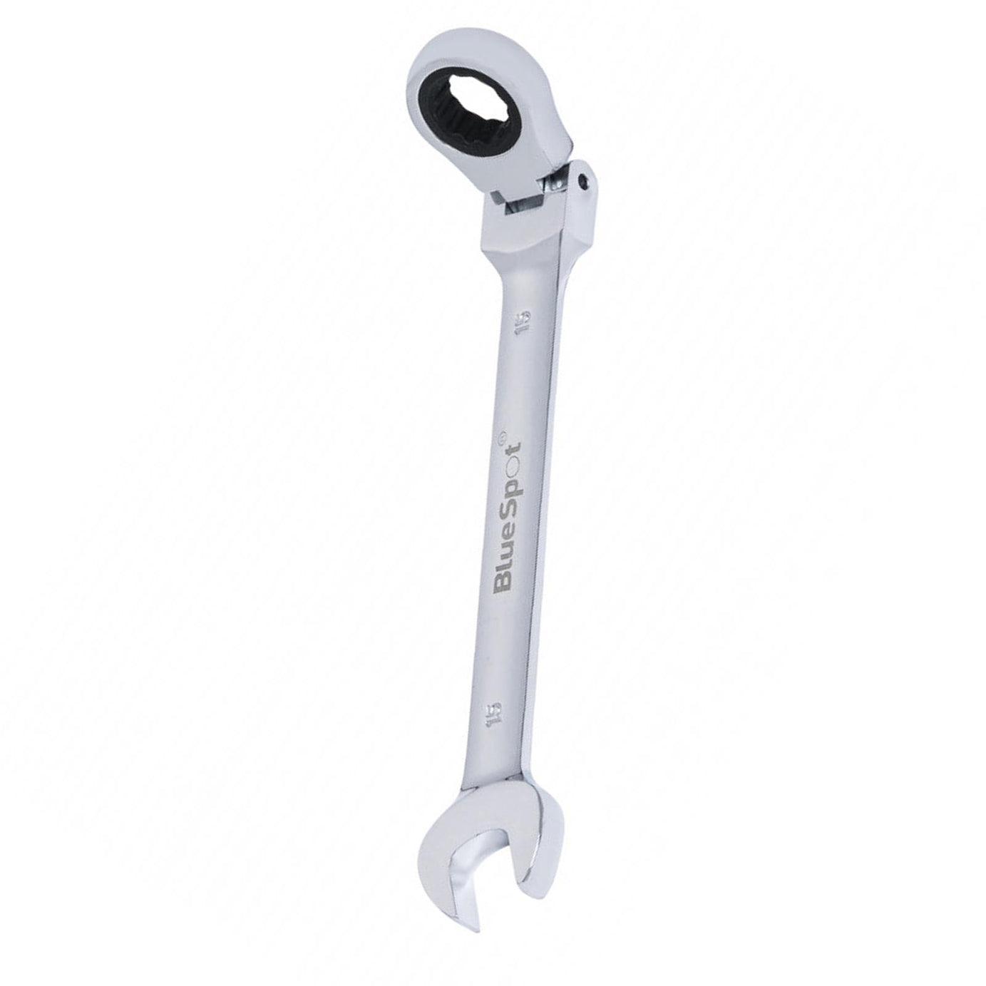 BlueSpot Ratchet Spanner Combination Flexible Head Wrench Metric 15mm