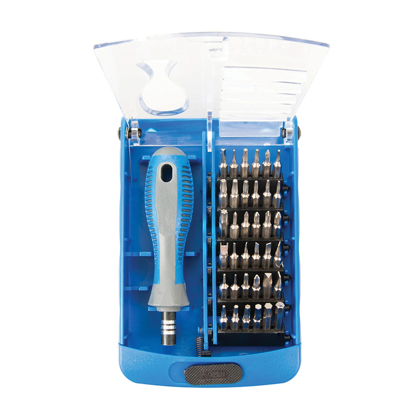 Precision Screwdriver Bit Set 37pc Chrome-plated Bit Set/soft-grip driver handle