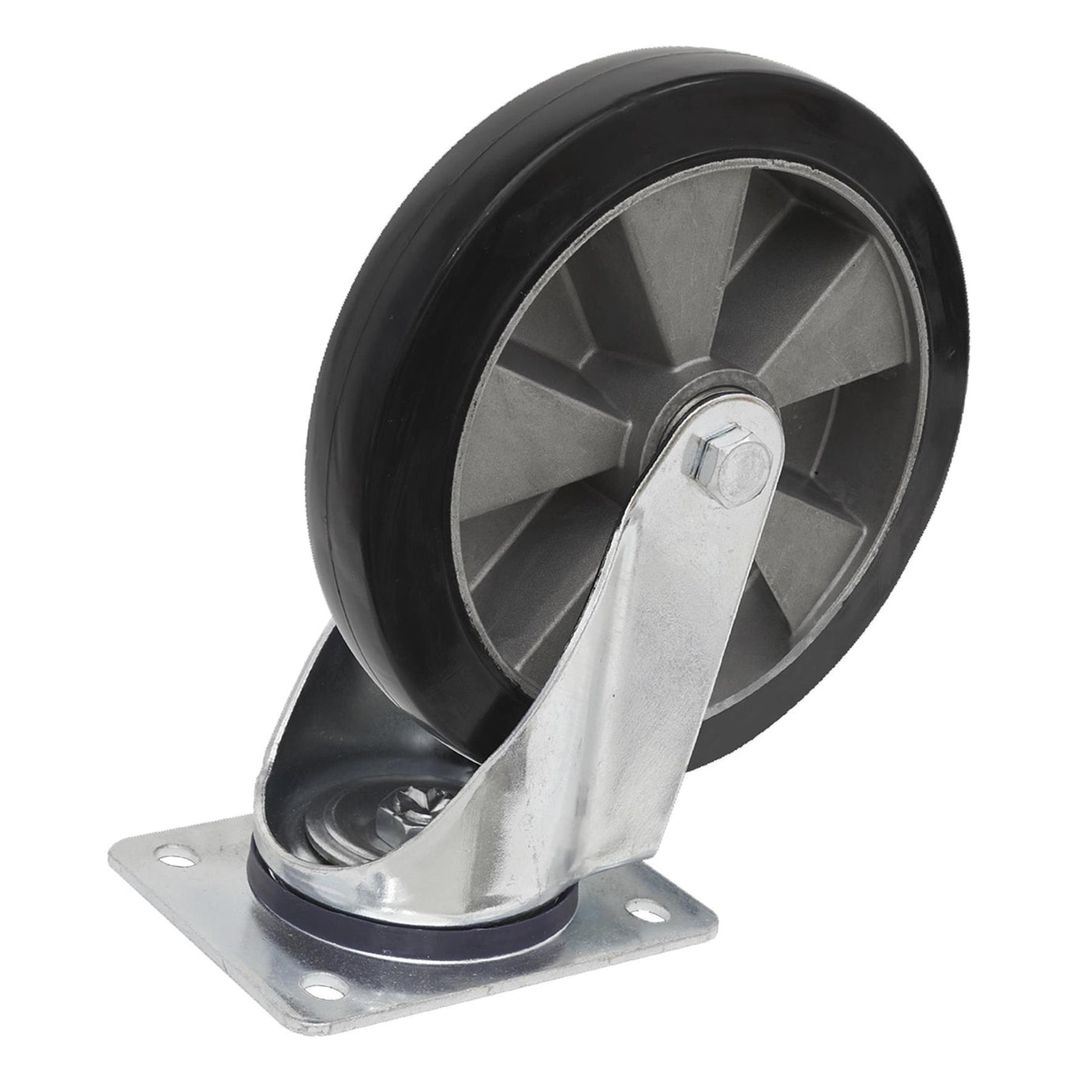 Sealey Heavy-Duty Rubber Swivel Castor Wheel 152mm