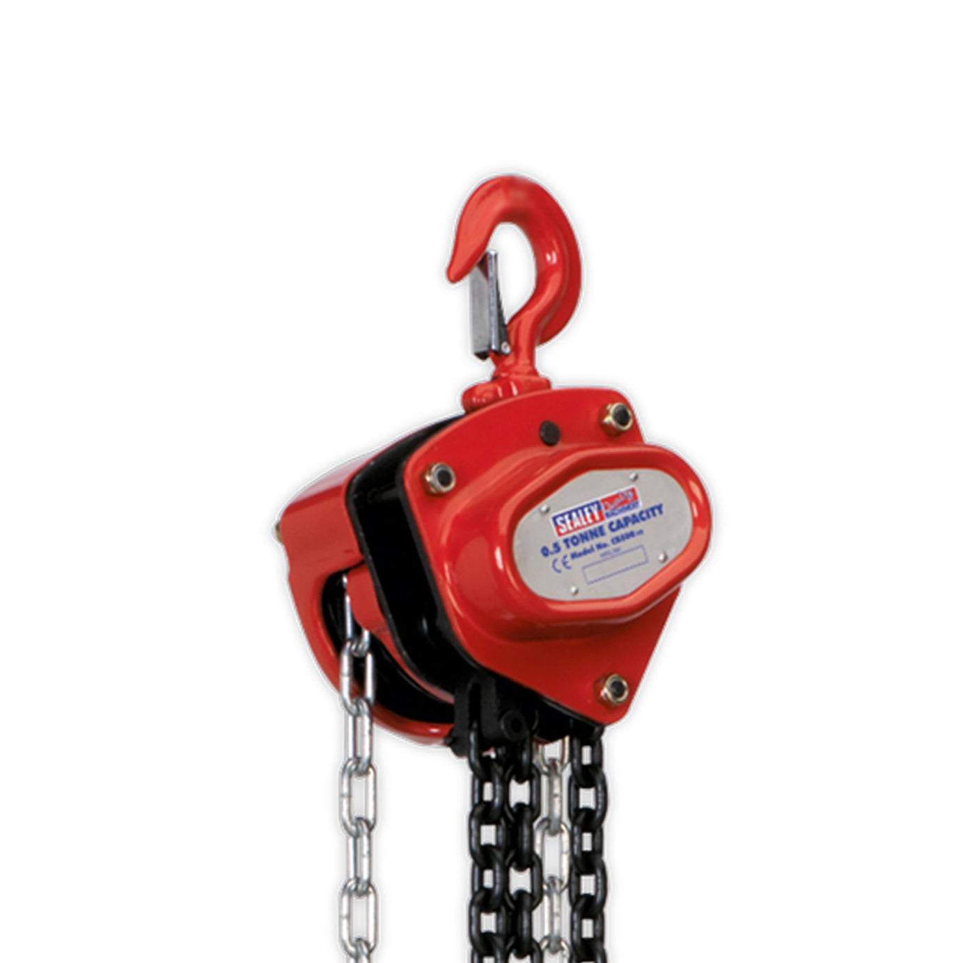 Sealey Chain Block 0.5tonne 2.5m Safety Latches - CB500