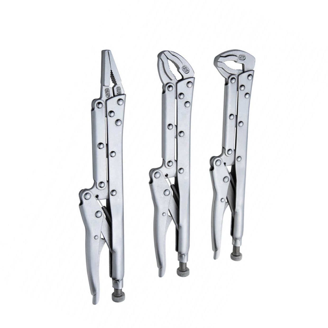 BlueSpot 3Pcs 300mm  Extra Long Locking Pliers Set Straight Bent Nose Mole Grips