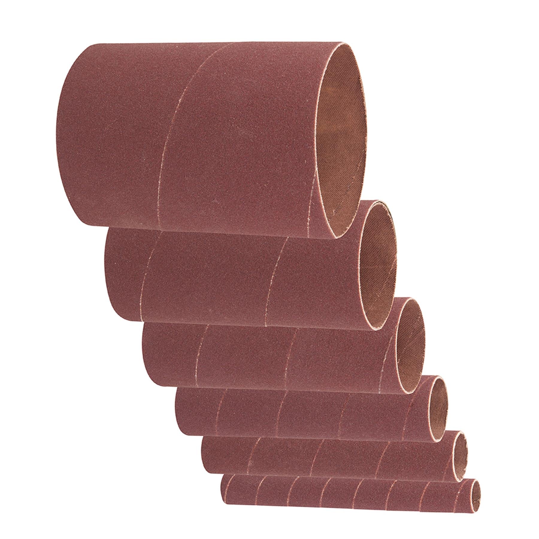 140mm Bobbin Sleeve Set 6Pce 60 Grit Sanding Curves Bends Spindle DIY Tool
