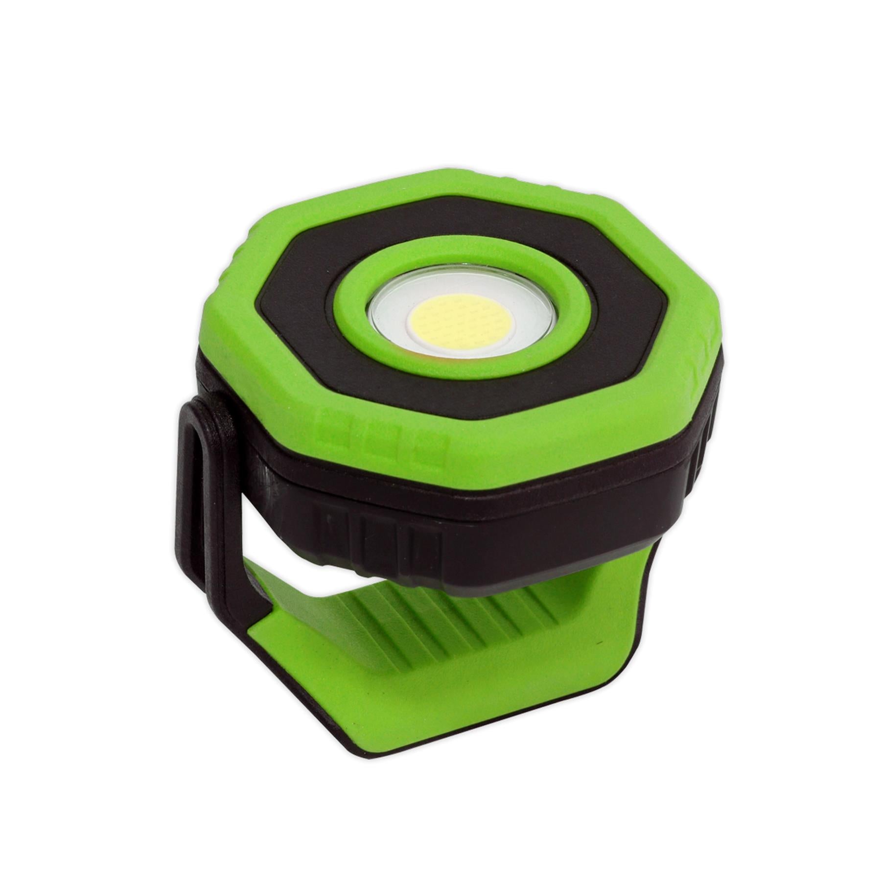 Sealey R/Charge Pocket Floodlight with Magnet 360° 7W COB LED-Green