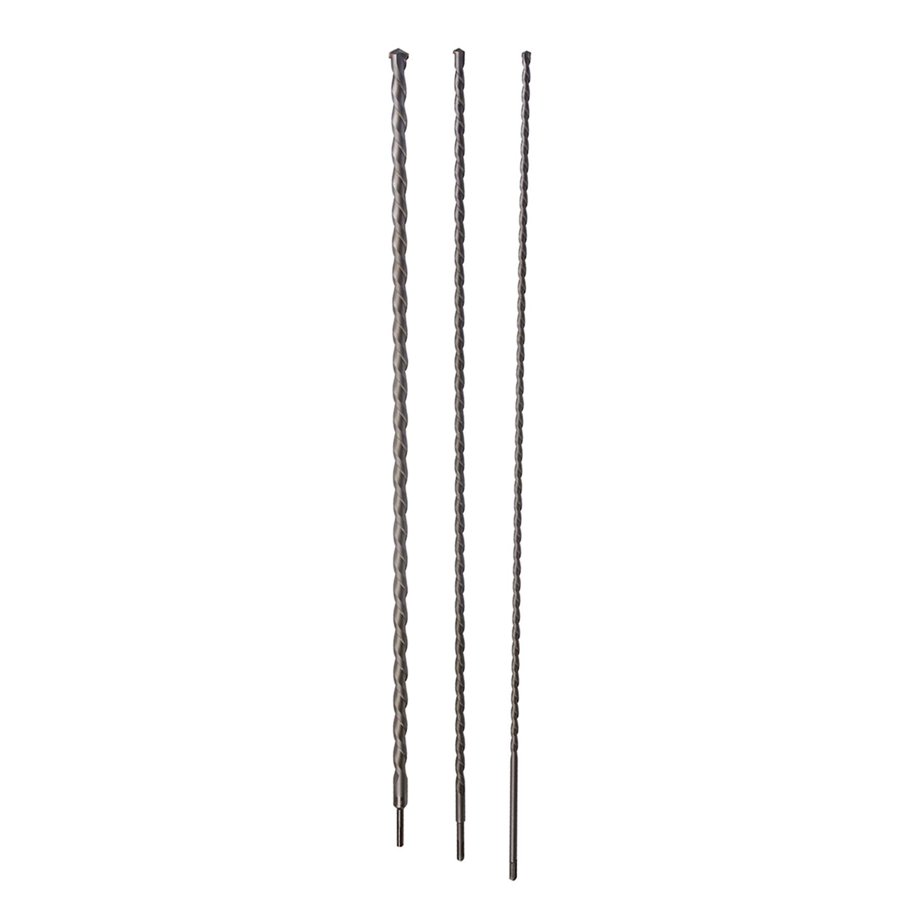 3Pce SDS Plus Masonry Drill & Steel Set 1000 mm Tungsten Carbide Tip