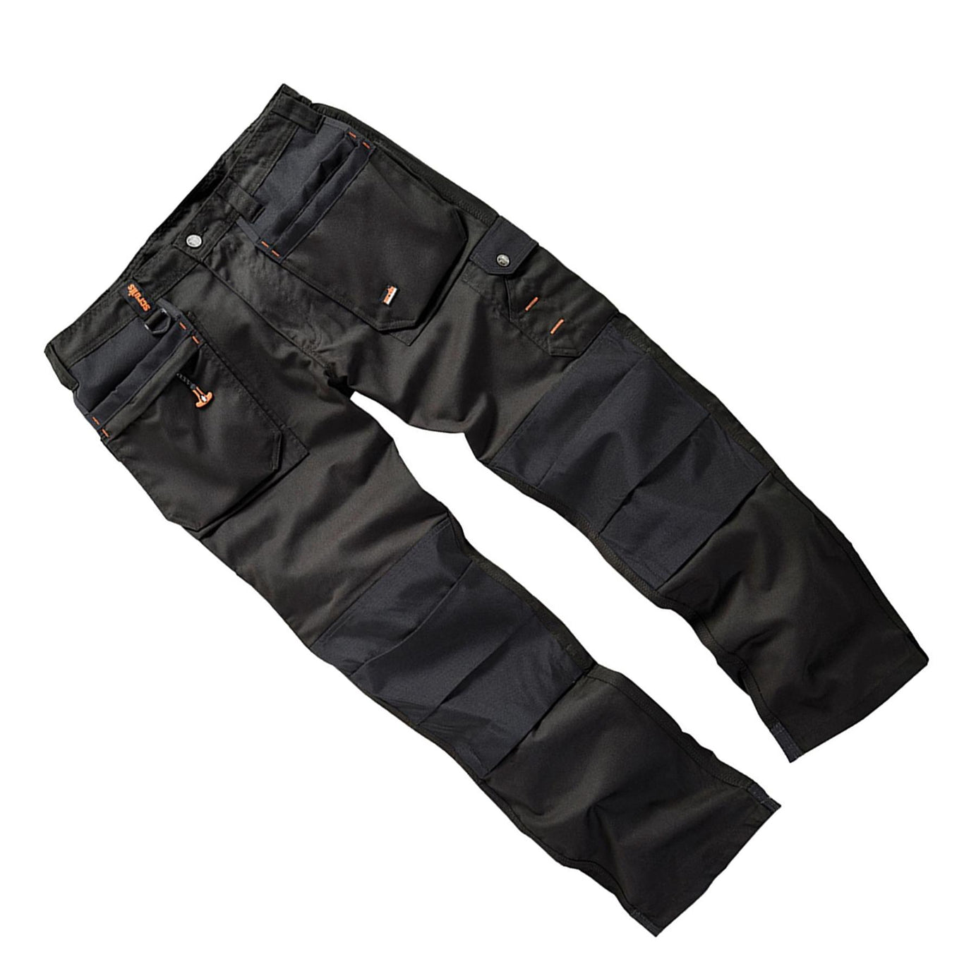 Scruffs WORKER PLUS Work Trousers Black Trade Hardwearing Combat Cargo Size 30"L