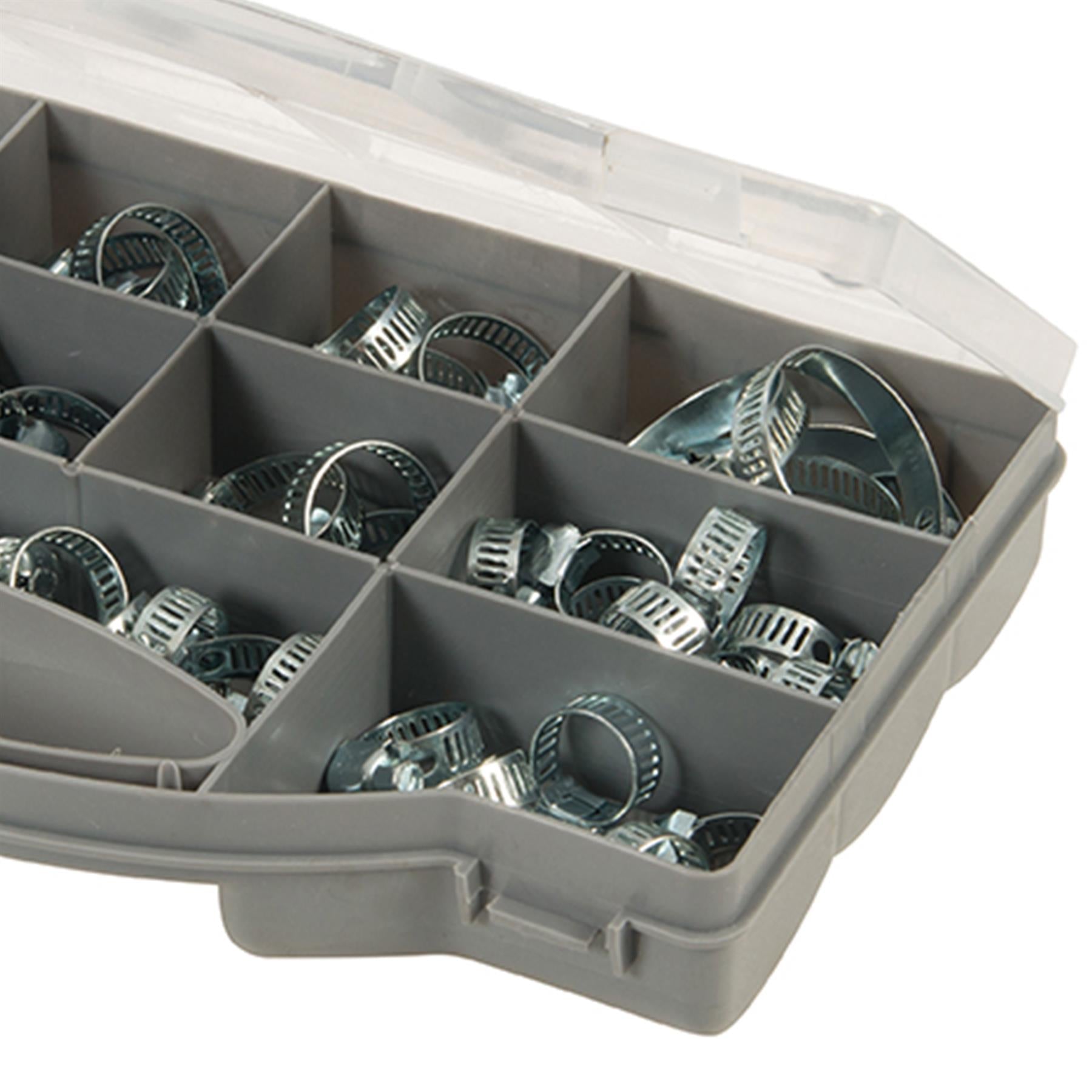 60Pce Hose Clips Pack Strong Tight Securing Air Pipe Drain Hoses Cable