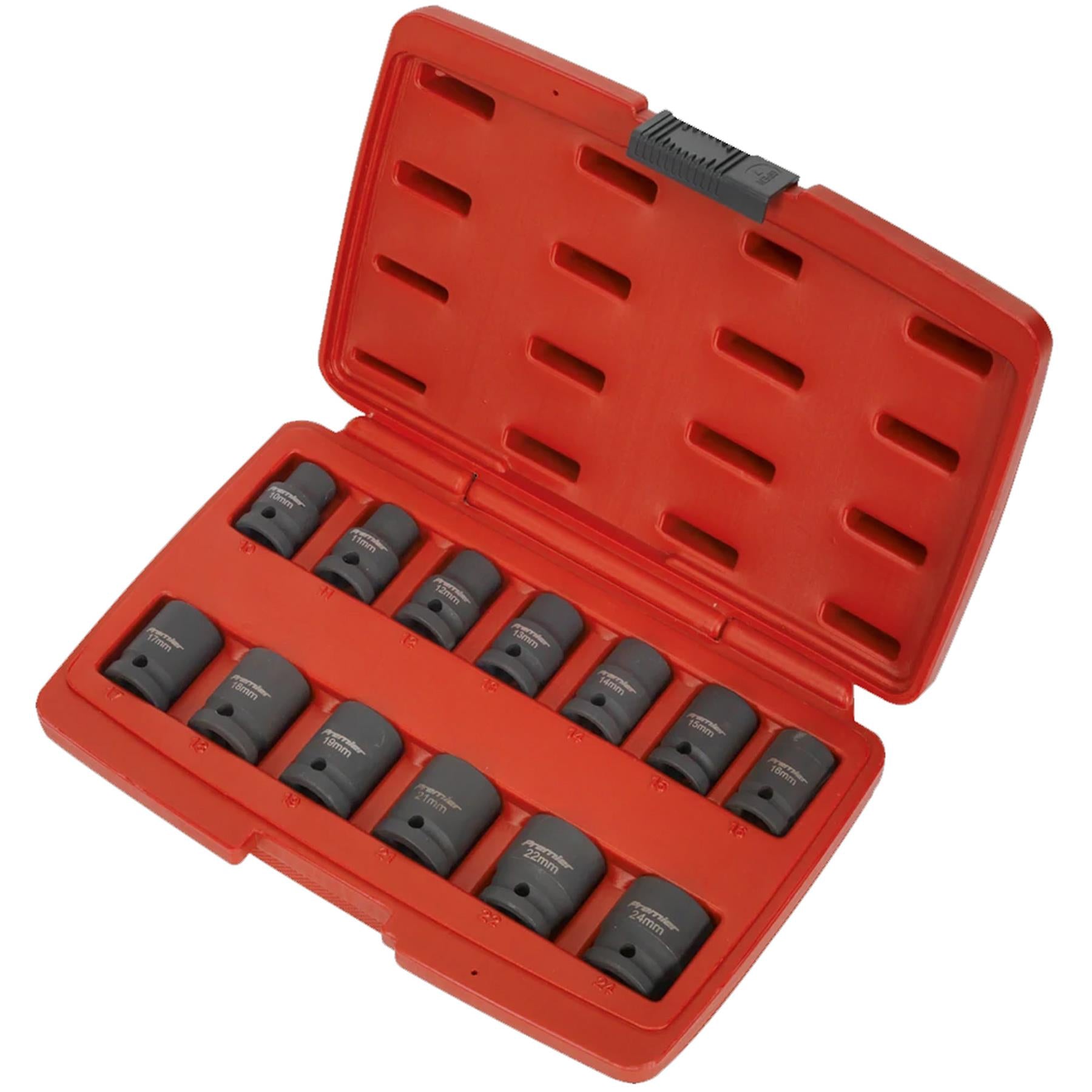 Sealey Impact Socket Set 13pc 1/2"Sq Drive Total Drive