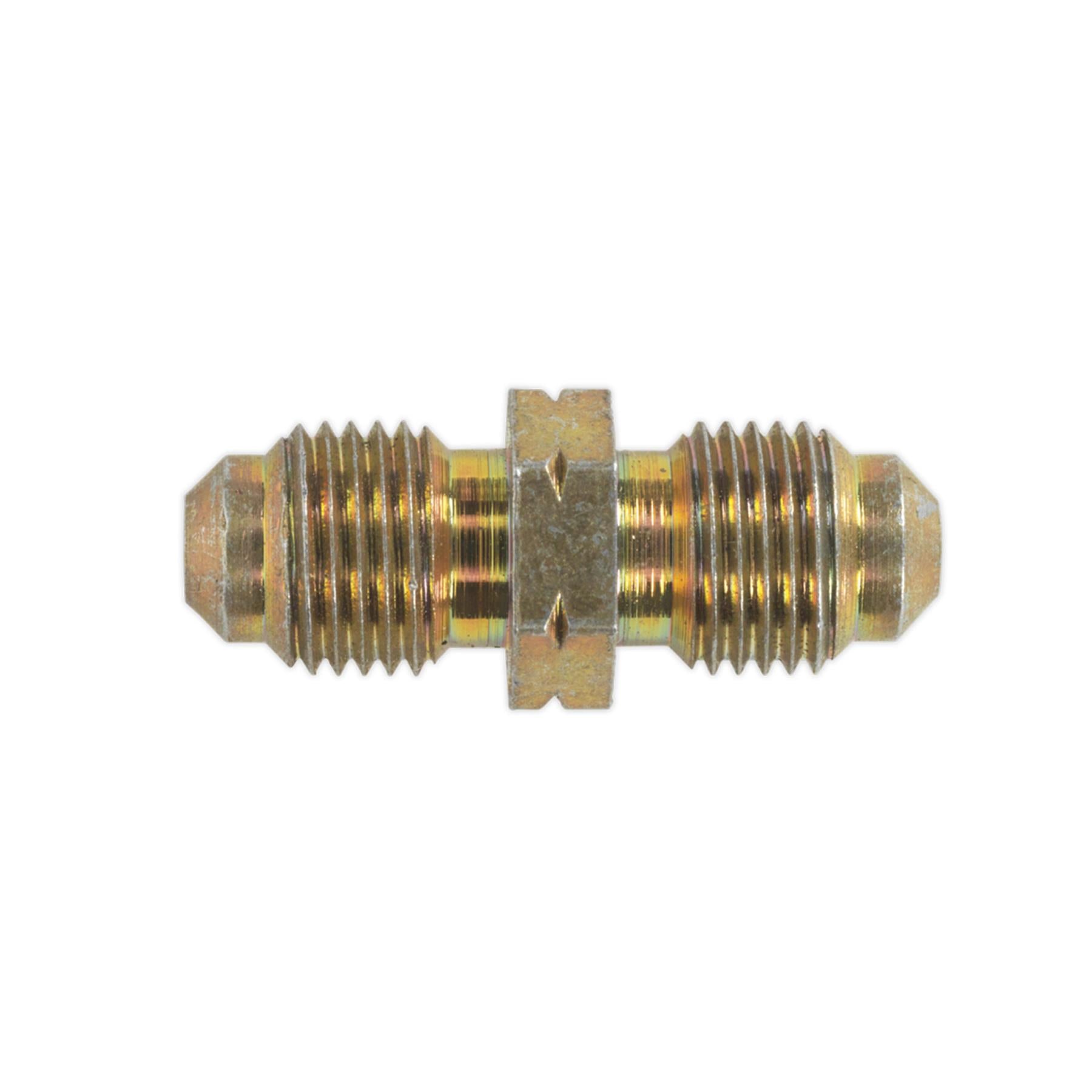 Sealey Brake Tube Connector M10 x 1mm Male to Male Pack of 10
