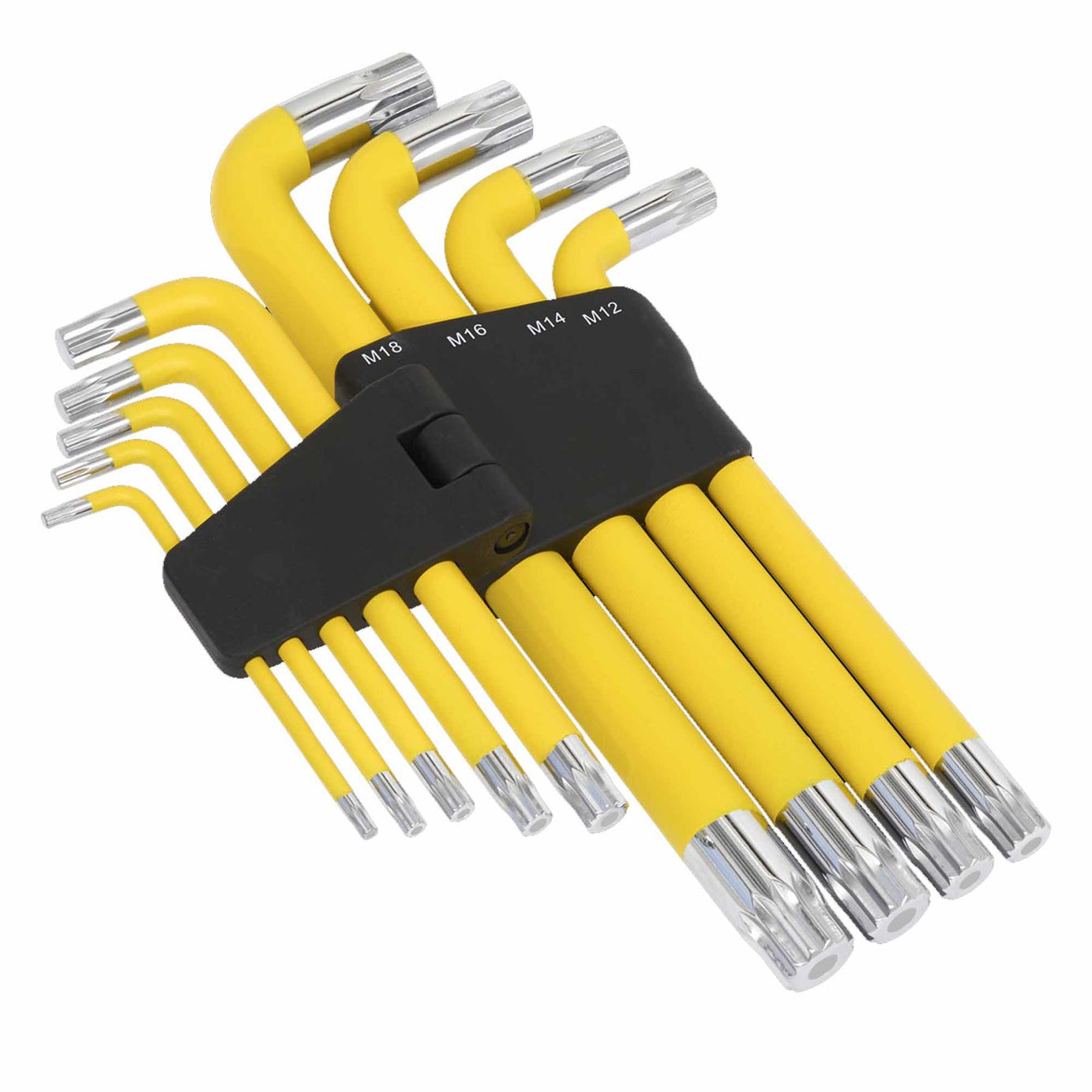 Sealey Long Jumbo Spline Key Set 9pc Anti-Slip