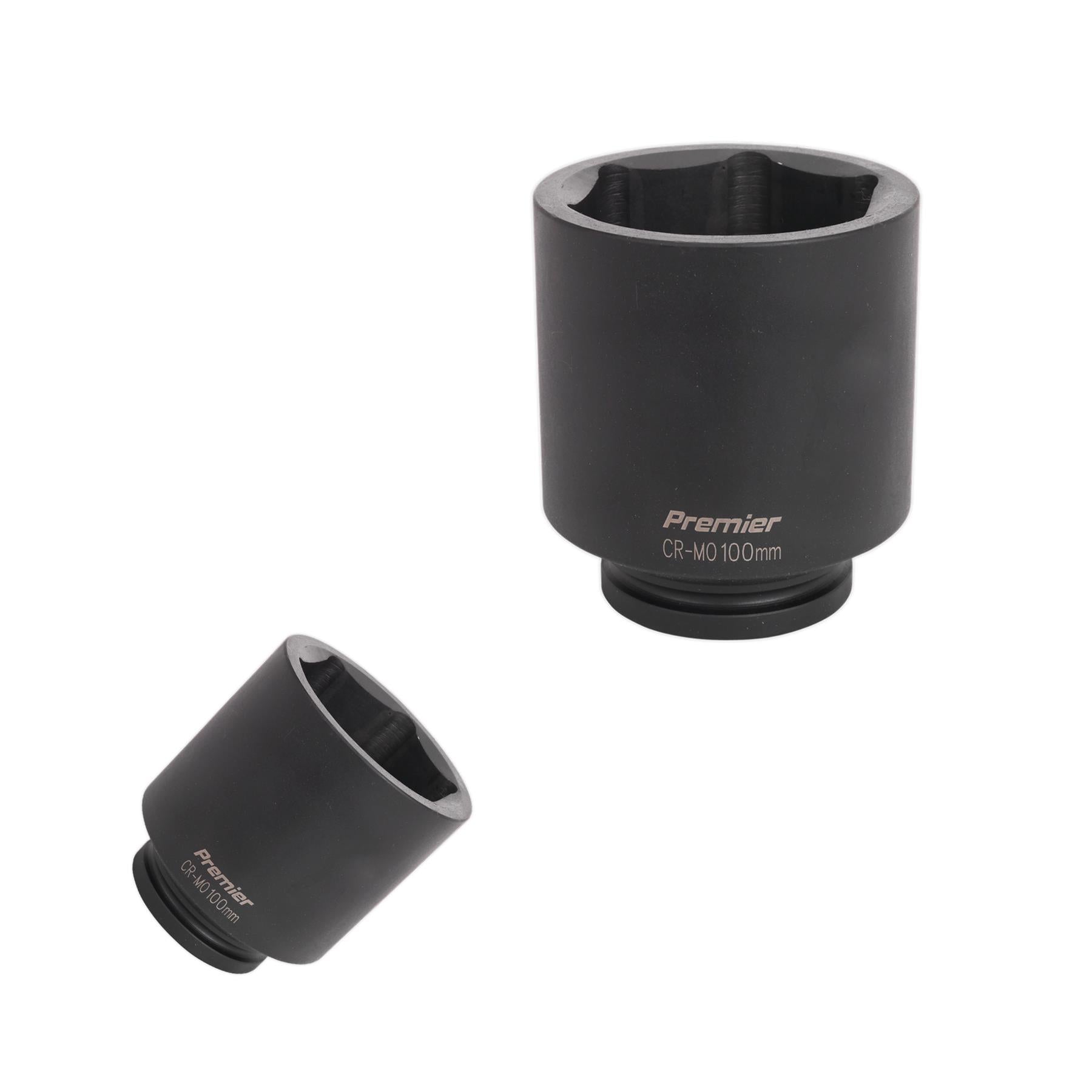 Sealey Impact Socket 100mm Deep 1"Sq Drive Chrome Molybdenum Lifetime Guarantee