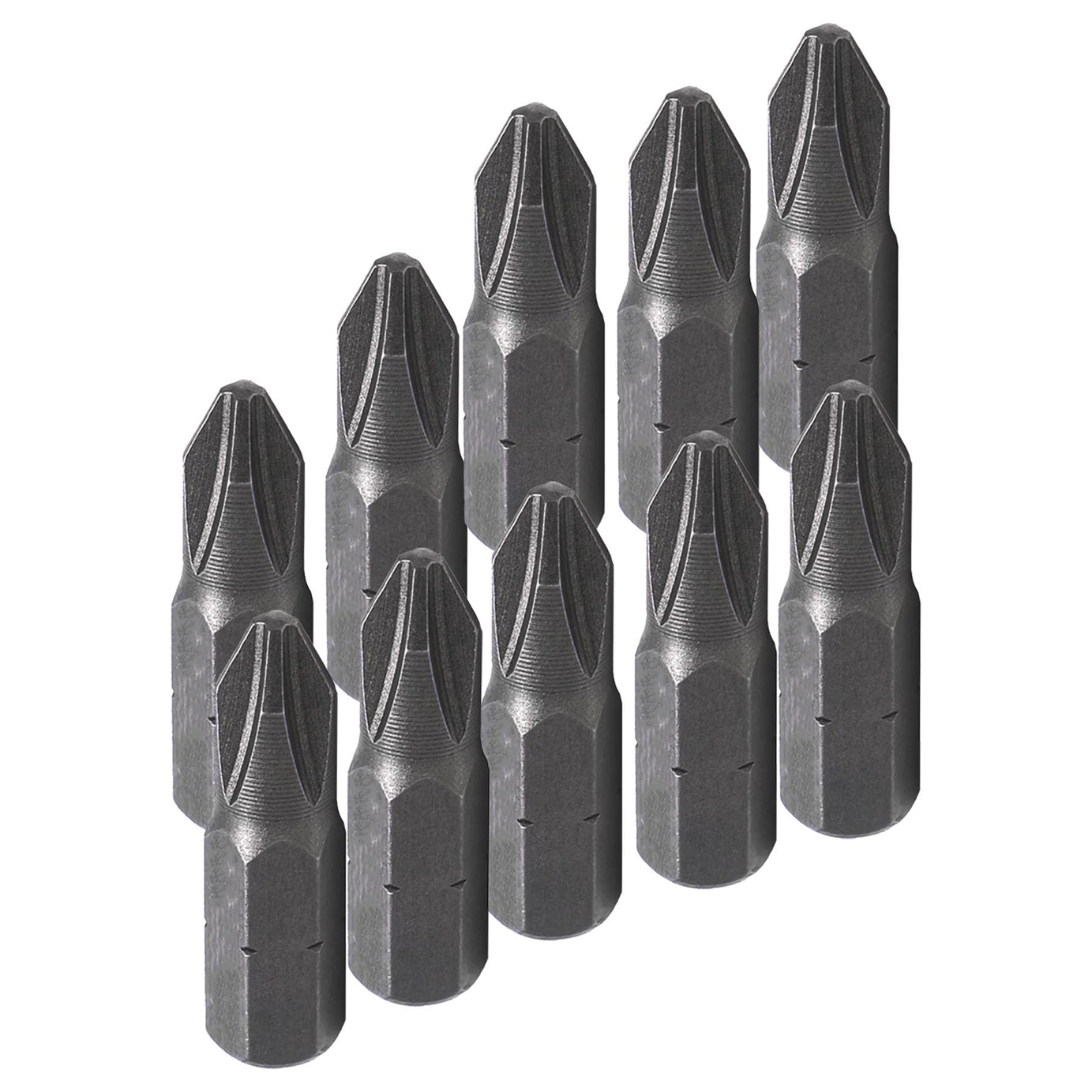 PH2 Phillips Screwdriver Bits CRV Chrome Vanadium Steel 1/4" Hex Drive 10Pcs