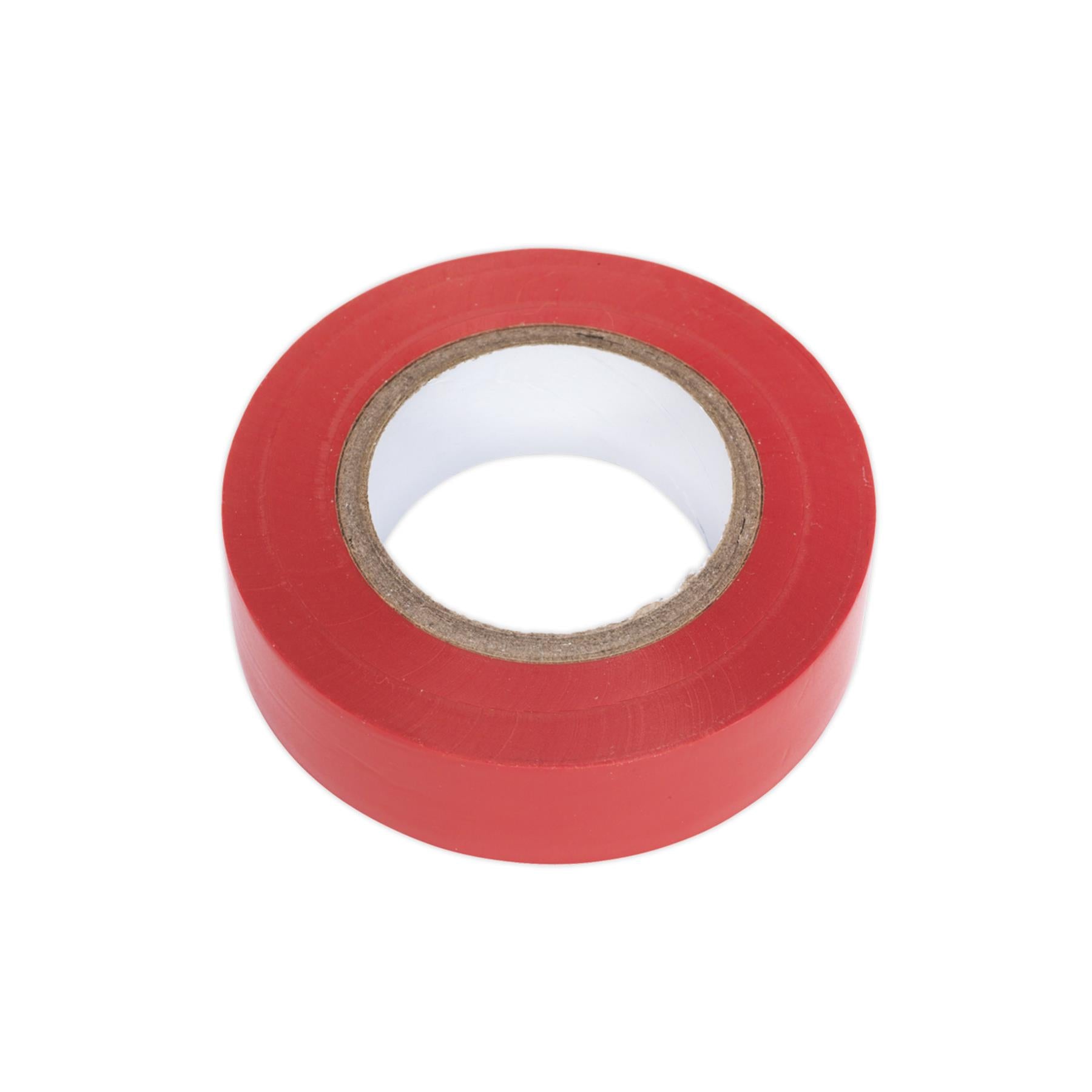 Sealey PVC Insulating Tape 19mm x 20m Red Pack of 10
