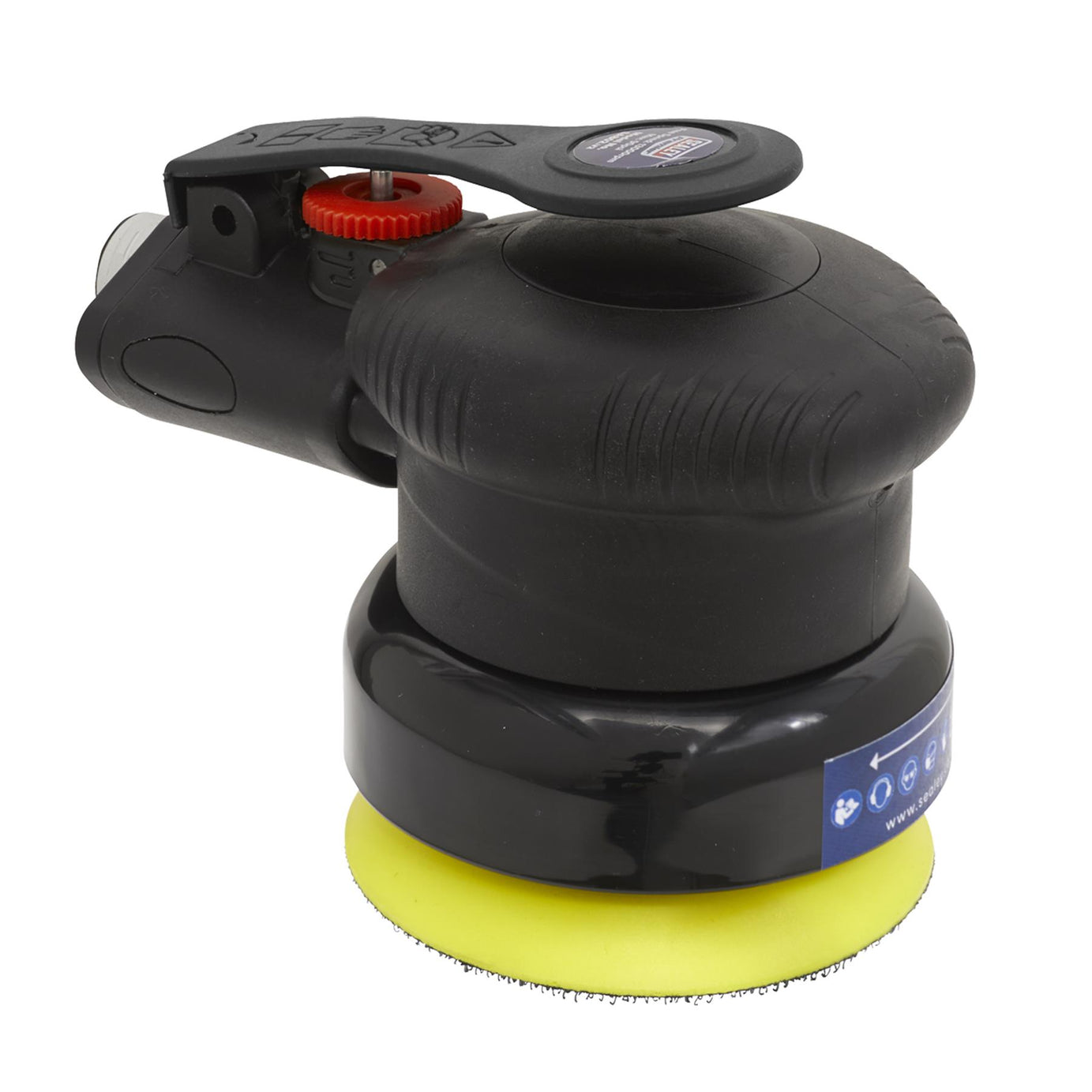 Sealey Air Palm Orbital Sander 75mm Hook-And-Loop Pad