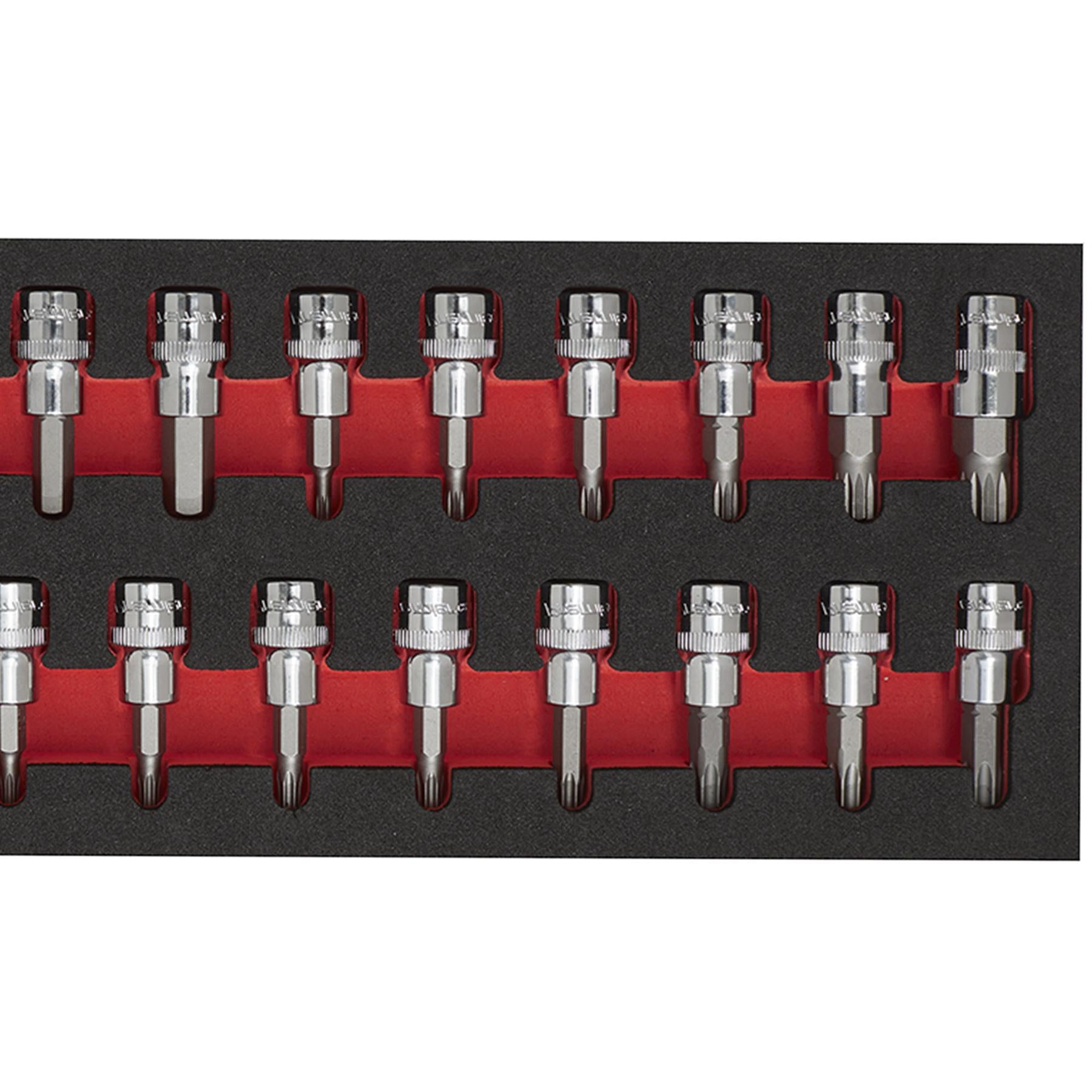 Sealey TRX-Star*/Hex/Spline Socket Bit Set 22pc 3/8"Sq Drive
