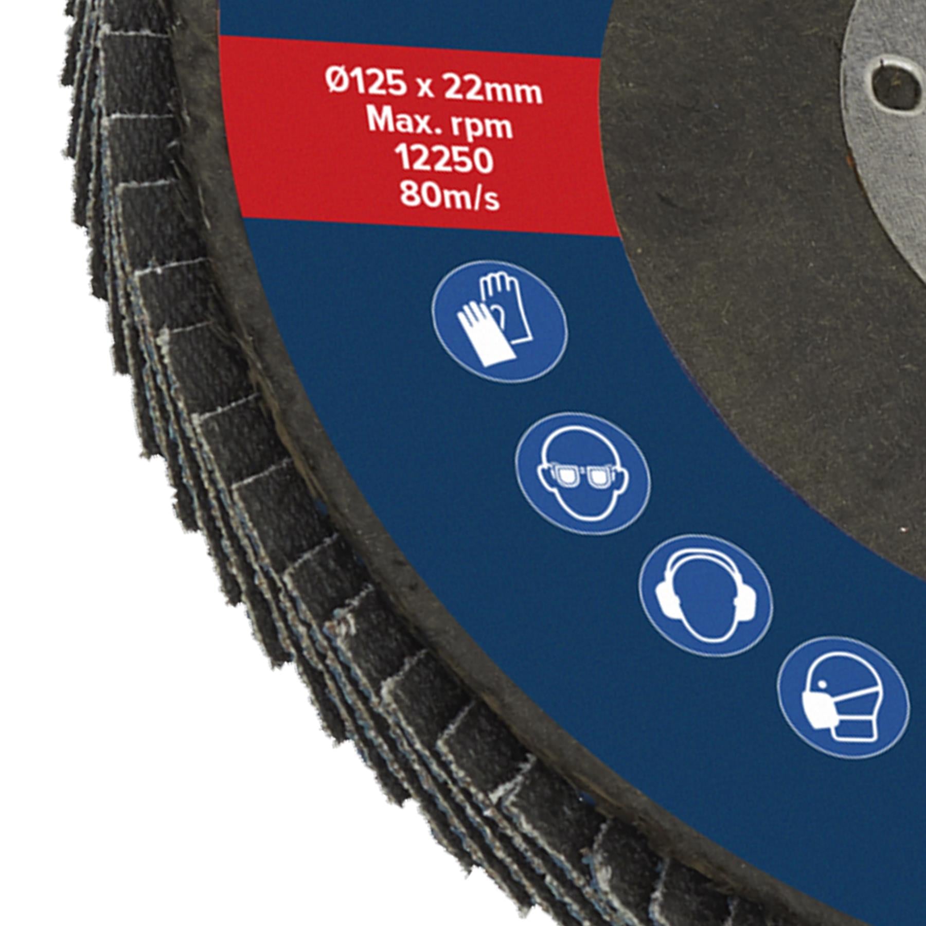 Sealey Flap Disc Zirconium 125mm 22mm Bore 40Grit
