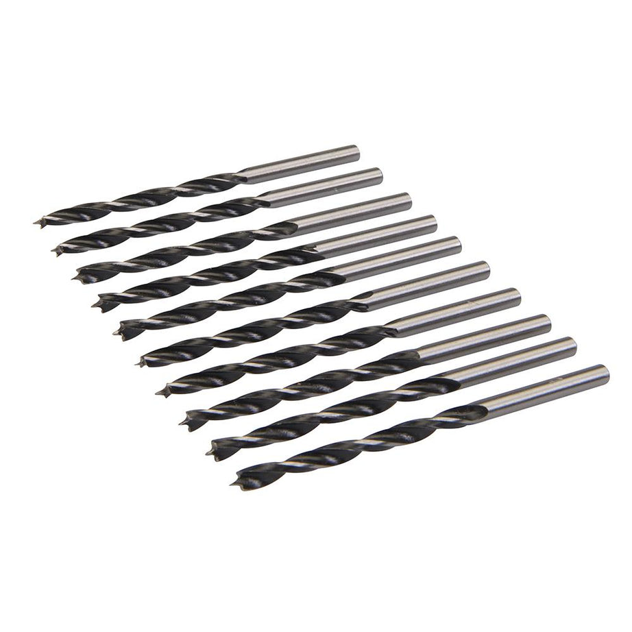 10Pk Lip & Spur Drill Bits 4mm Durable Sharp Precision Drill Work On Wood DIY