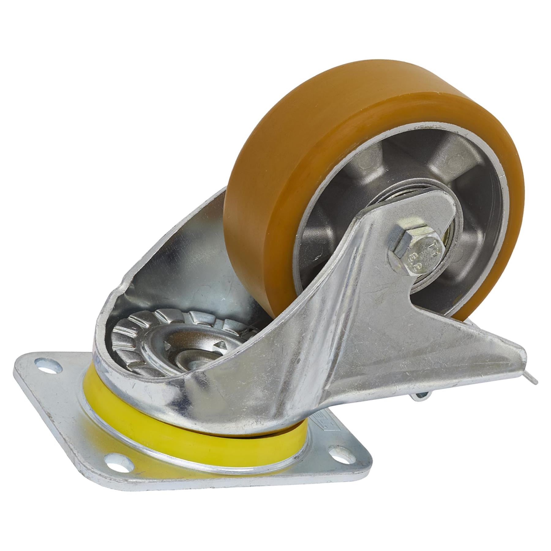 Sealey Castor Wheel Swivel Plate with Total Lock 125mm