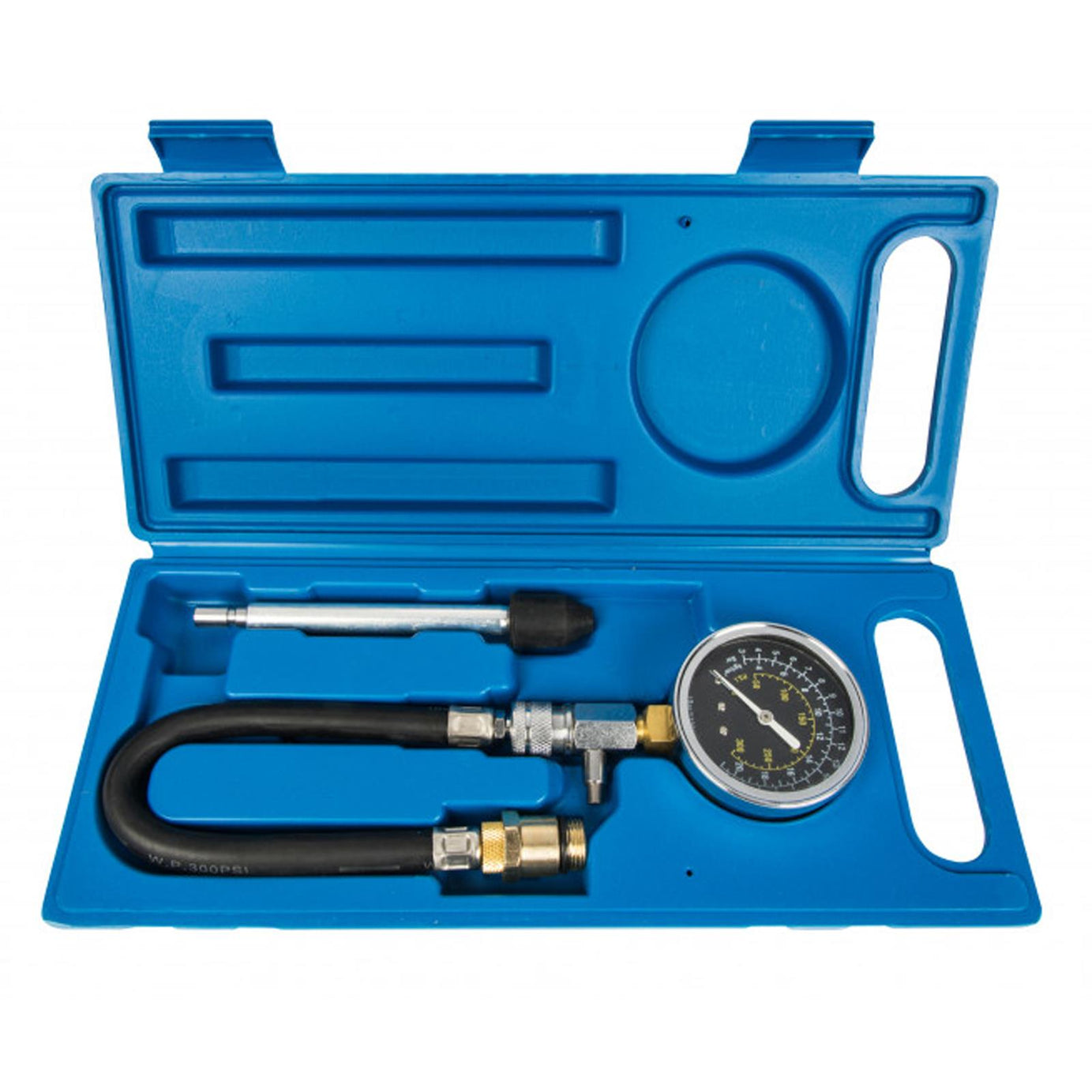 BlueSpot 4Pce  New Petrol Engine Cylinder Pressure Tester Car Compression Gauge Test Kit + Case