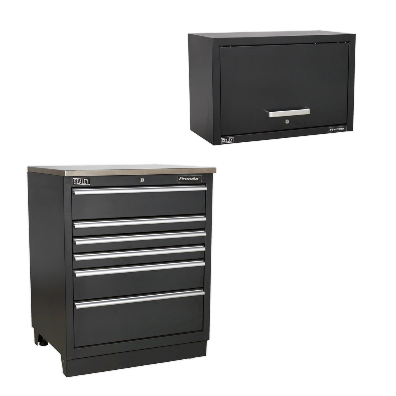 Sealey Premier 1.7m Corner Storage System - Oak Worktop
