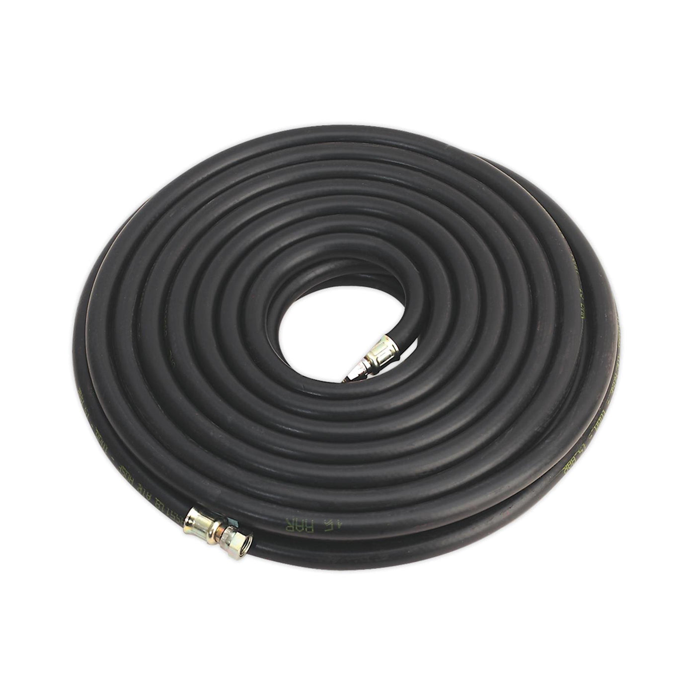 Sealey Heavy Duty Rubber Air Compressor Hose 15m x Ø10mm with 1/4"BSP Unions