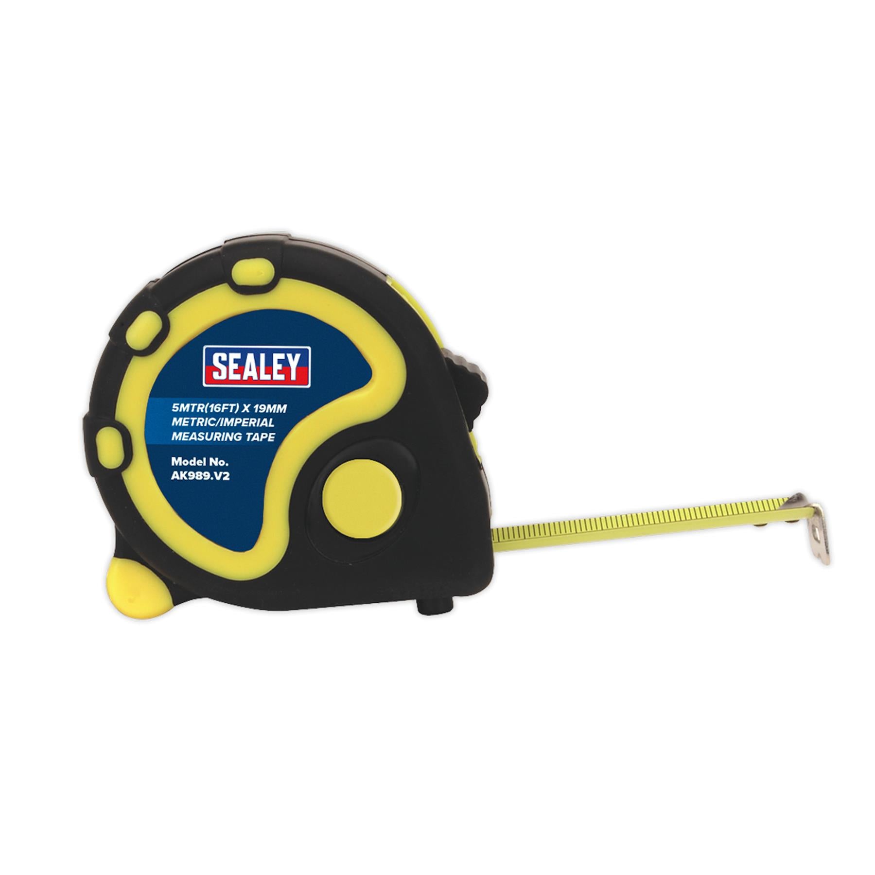 Sealey Rubber Tape Measure 5m(16ft) x 19mm - Metric/Imperial