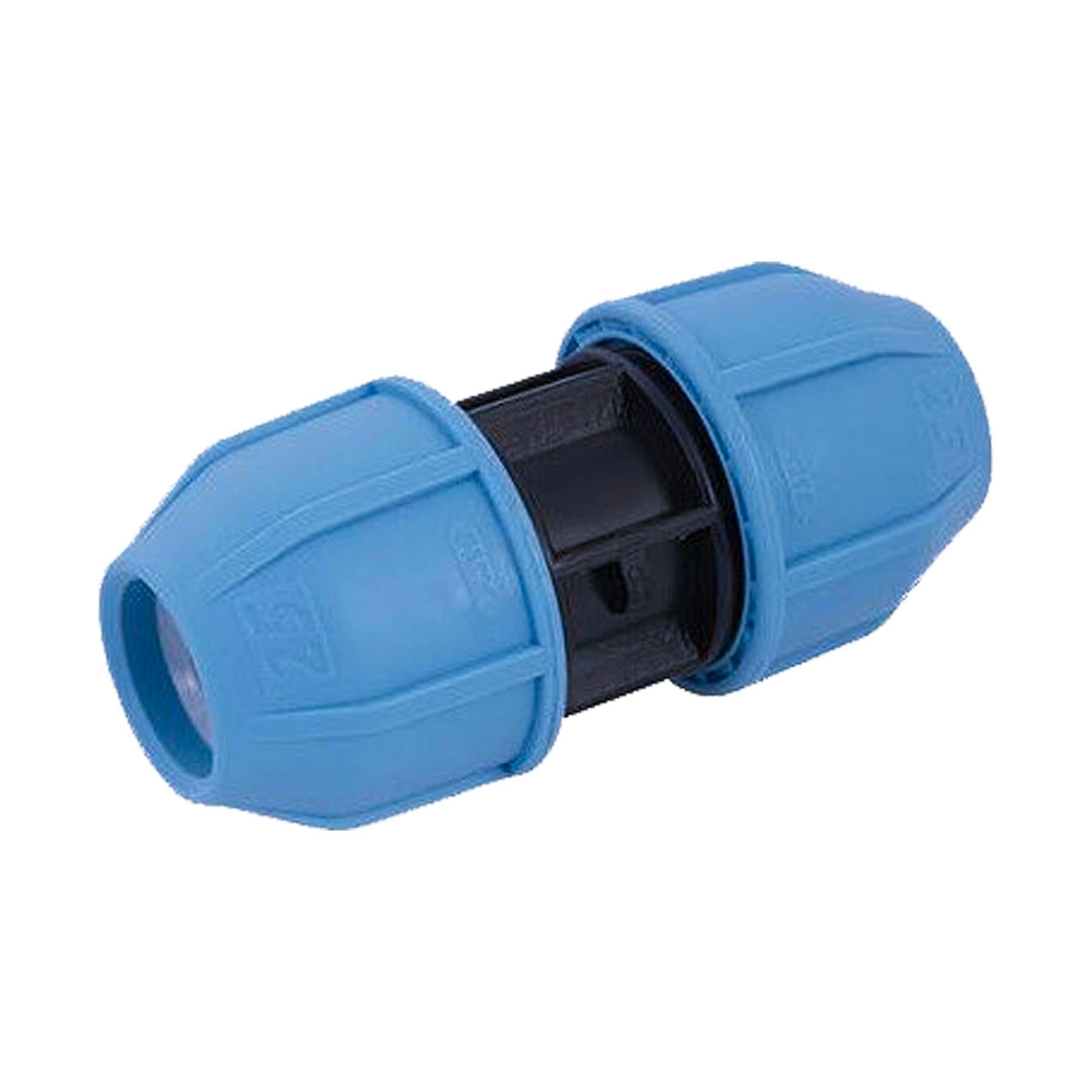 MDPE Straight Pipe Coupling 25 x25mm Polypropylene Compression Fitting Connector