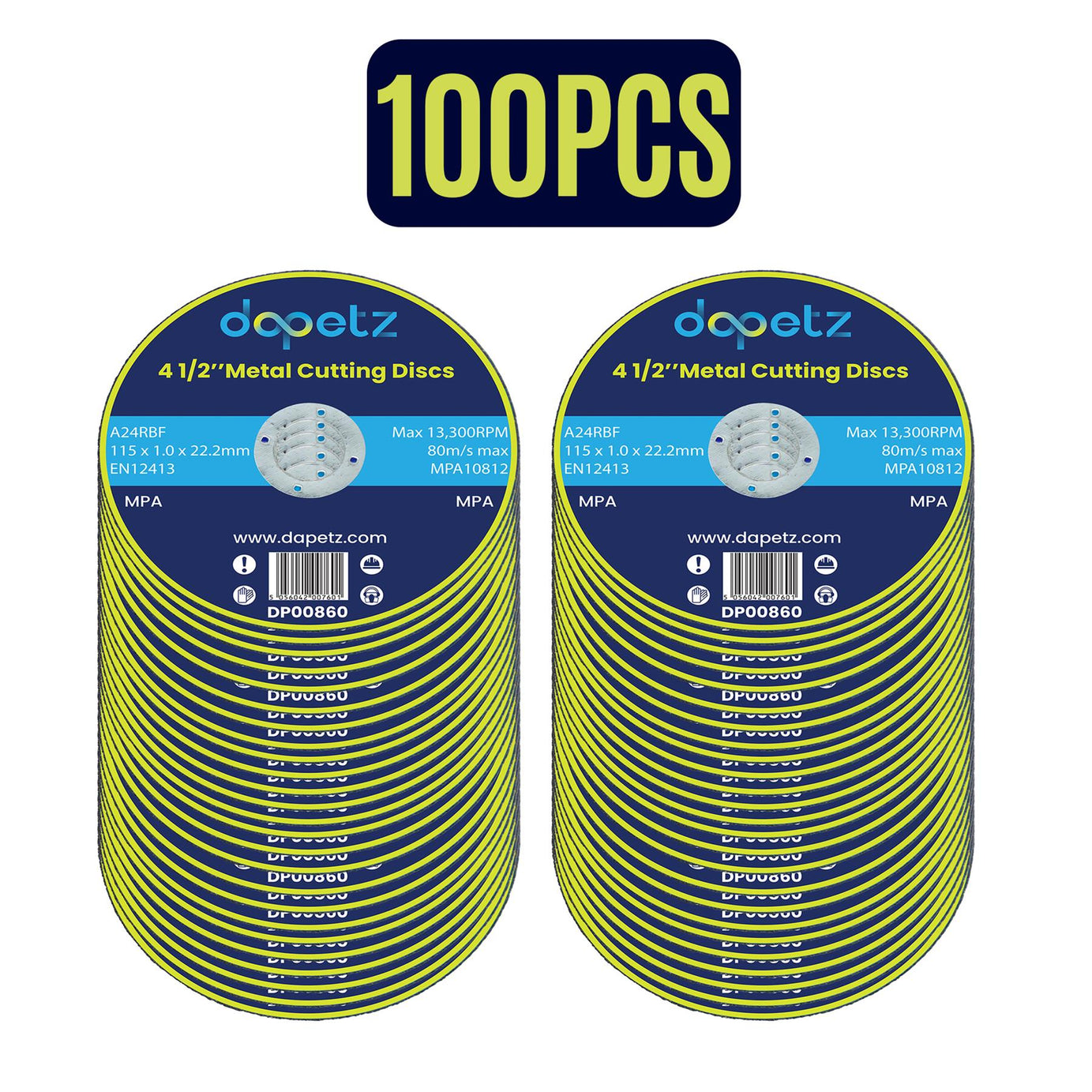 100x Ultra-Thin Metal Cutting / SLITTING DISCS 1/2" 115mm INCH FOR ANGLE