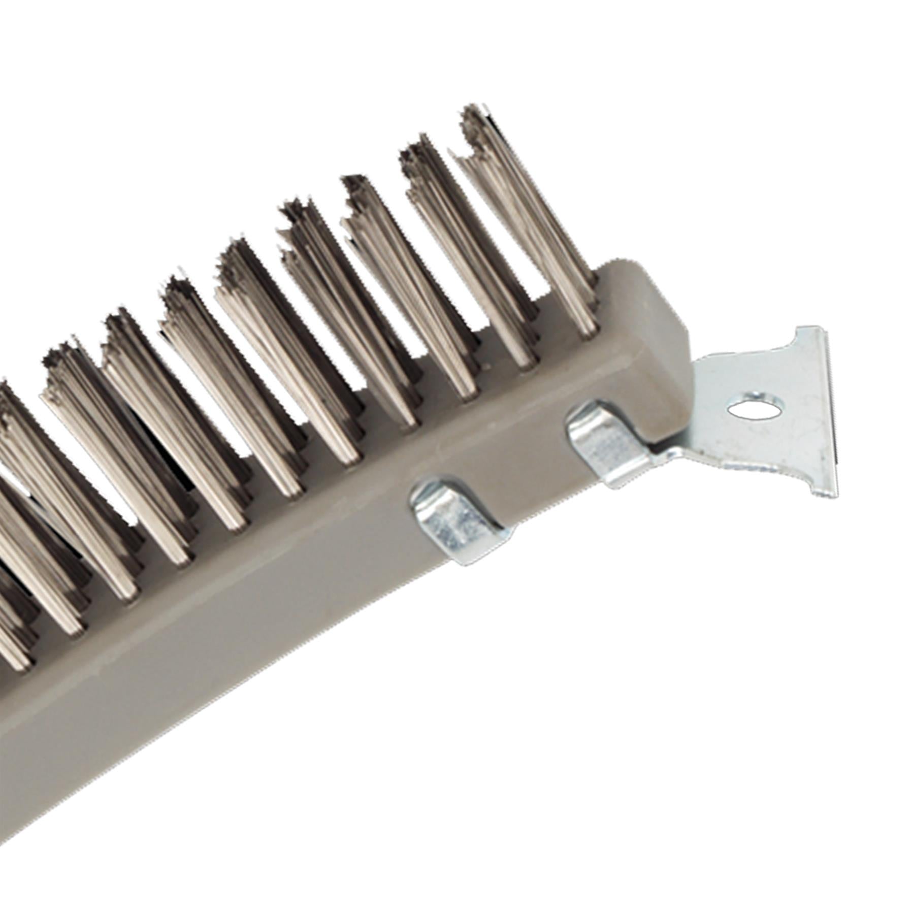 Wire Brush with Stainless Steel Fill & Scraper Sealey