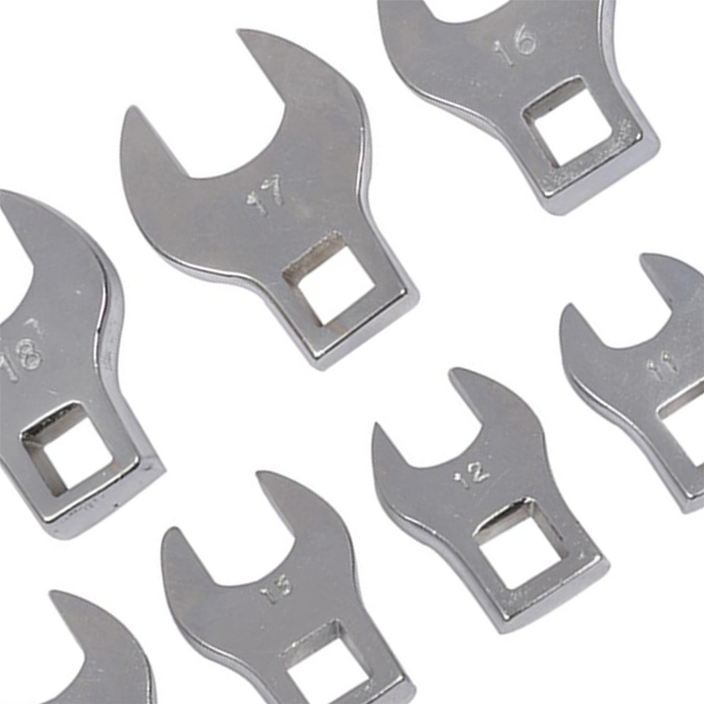 10-19mm Crows Foot Spanner Set 10pce Supplied In A Plastic Storage