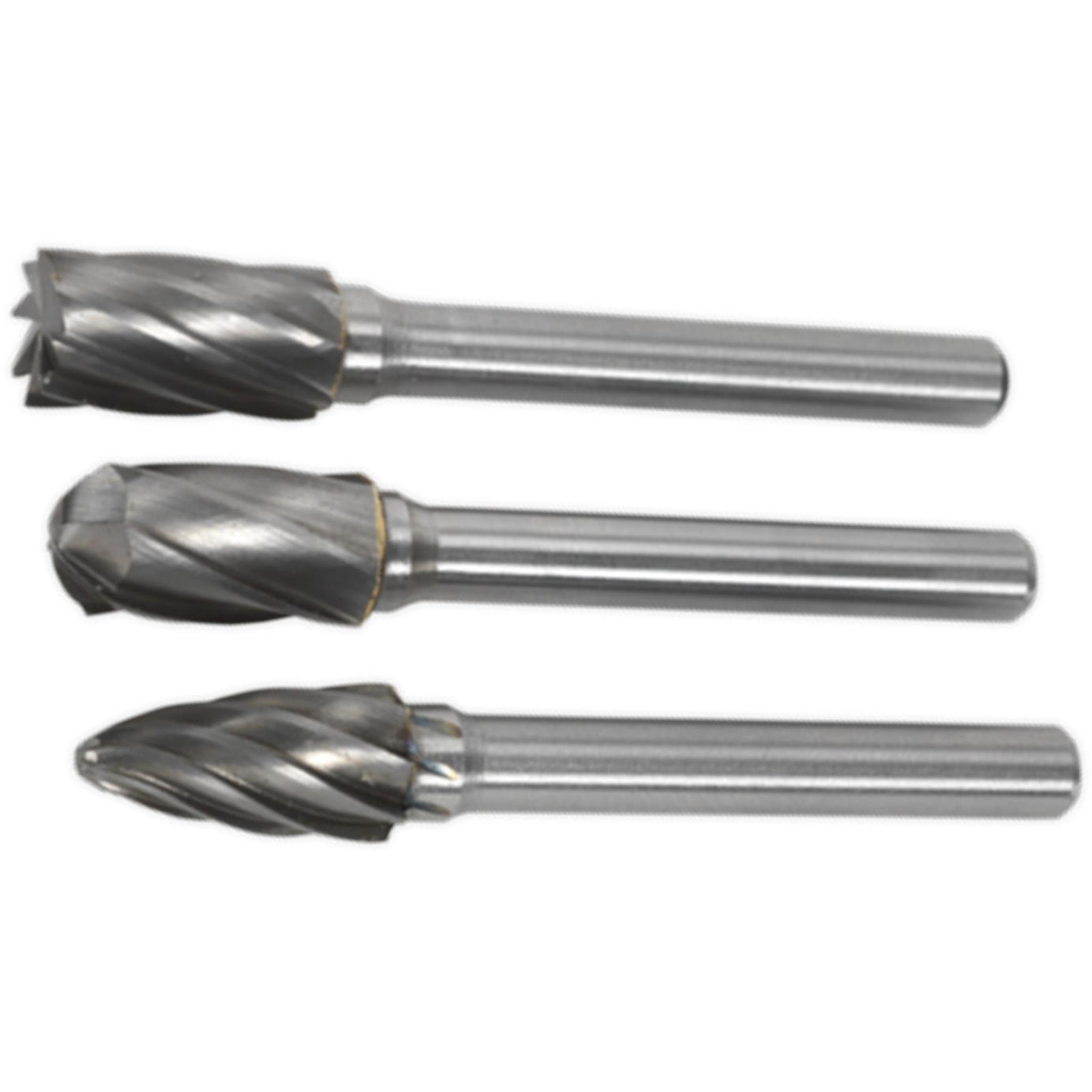 Sealey Tungsten Carbide Rotary Burr Set 3pc Ripper/Coarse