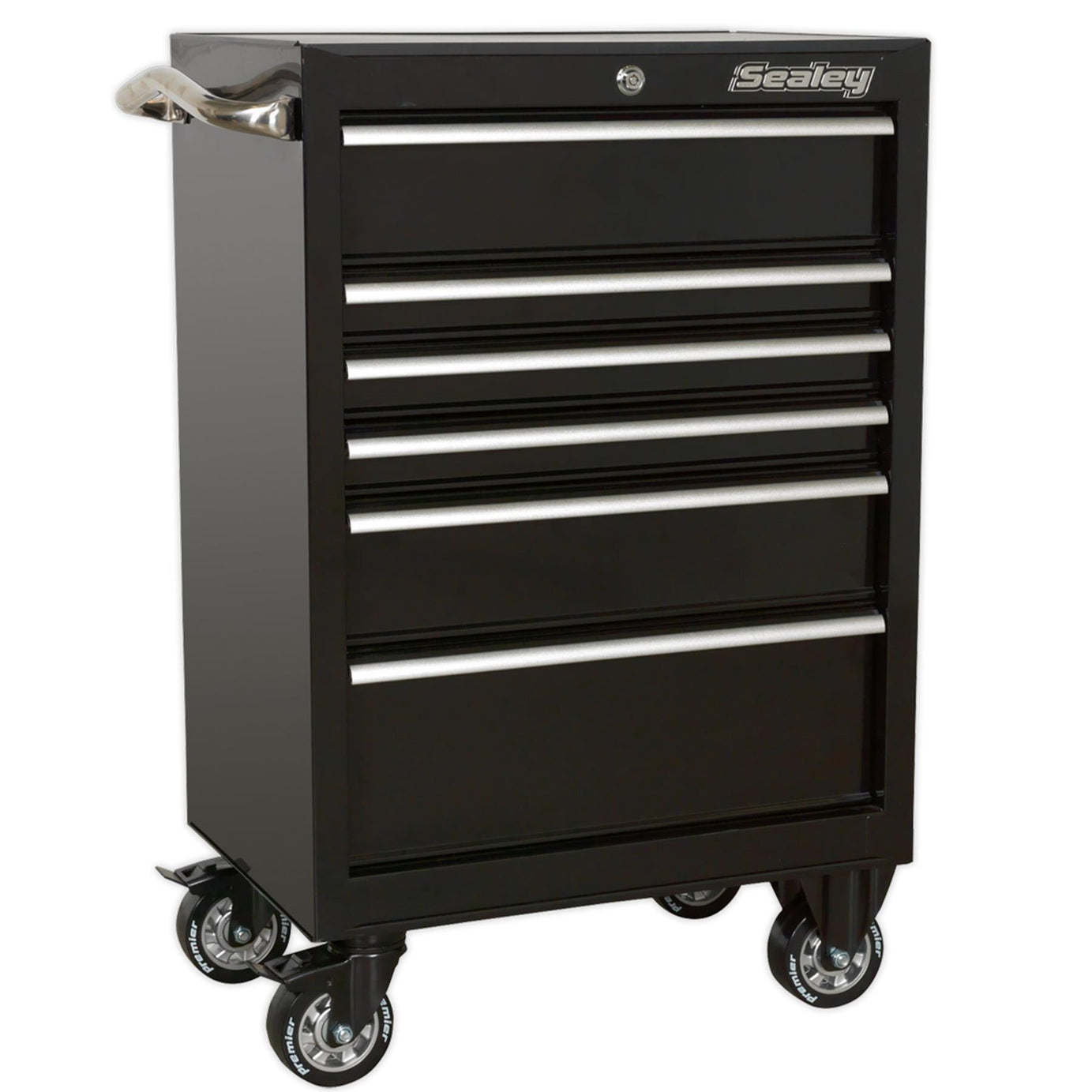 Sealey Rollcab 6 Drawer 675mm Heavy-Duty Black