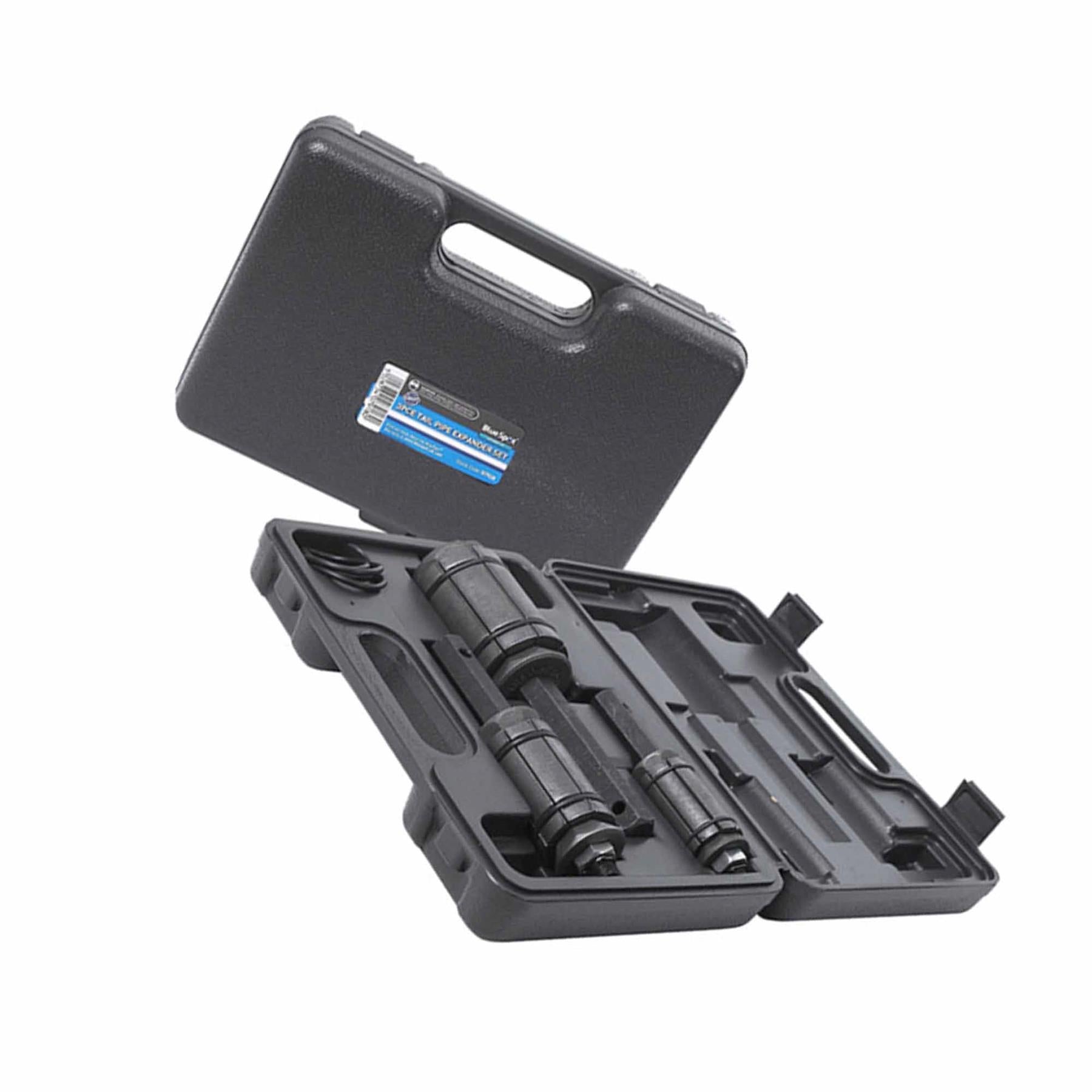 BlueSpot 3Pce Exhaust Pipe Expander Set Mufflers Tail Pipe 1-1/8" To 3-1/2" Storage Case