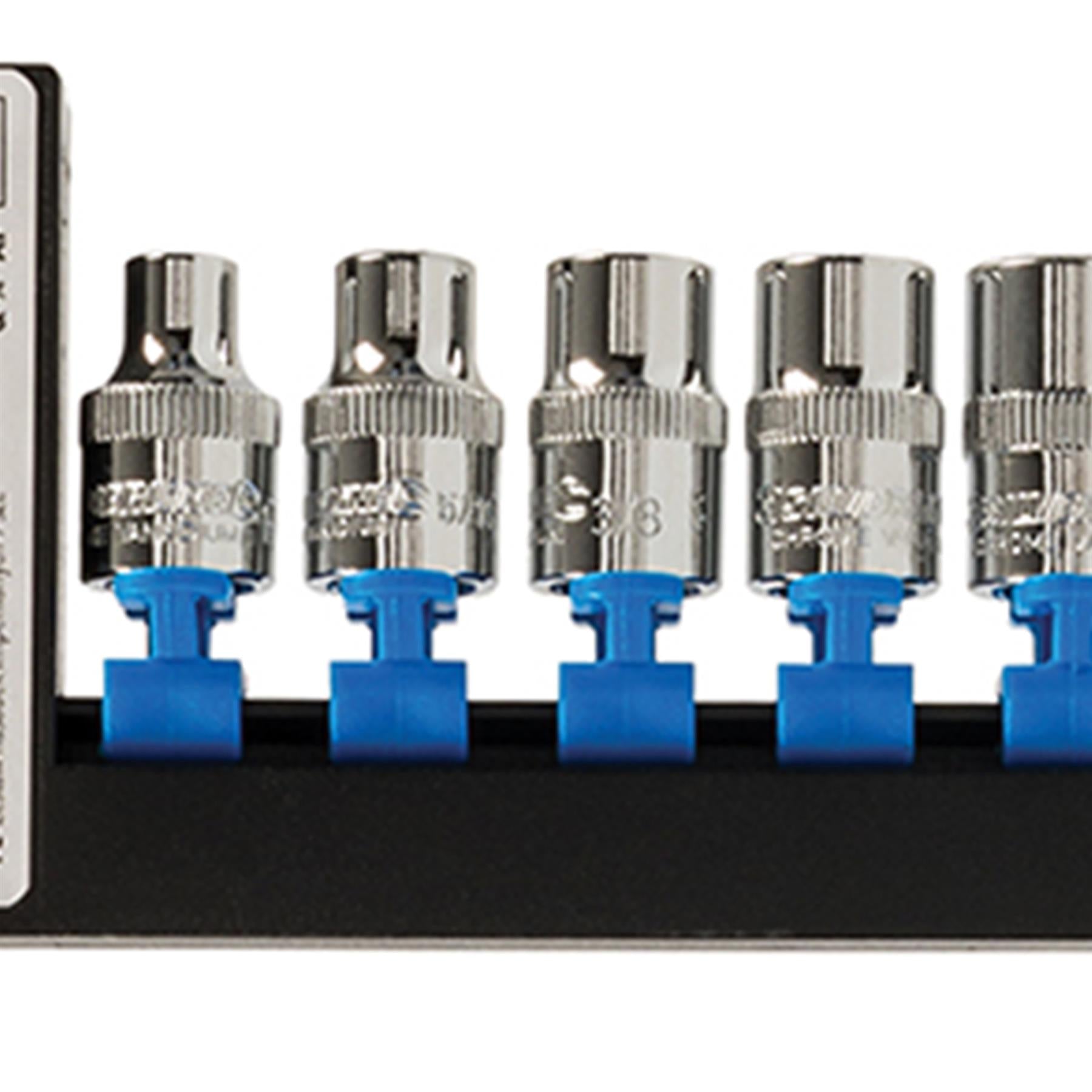 9Pce Socket Set 3/8" Drive Imperial 1/4" - 3/4" Fully Mirror-Polished Finish