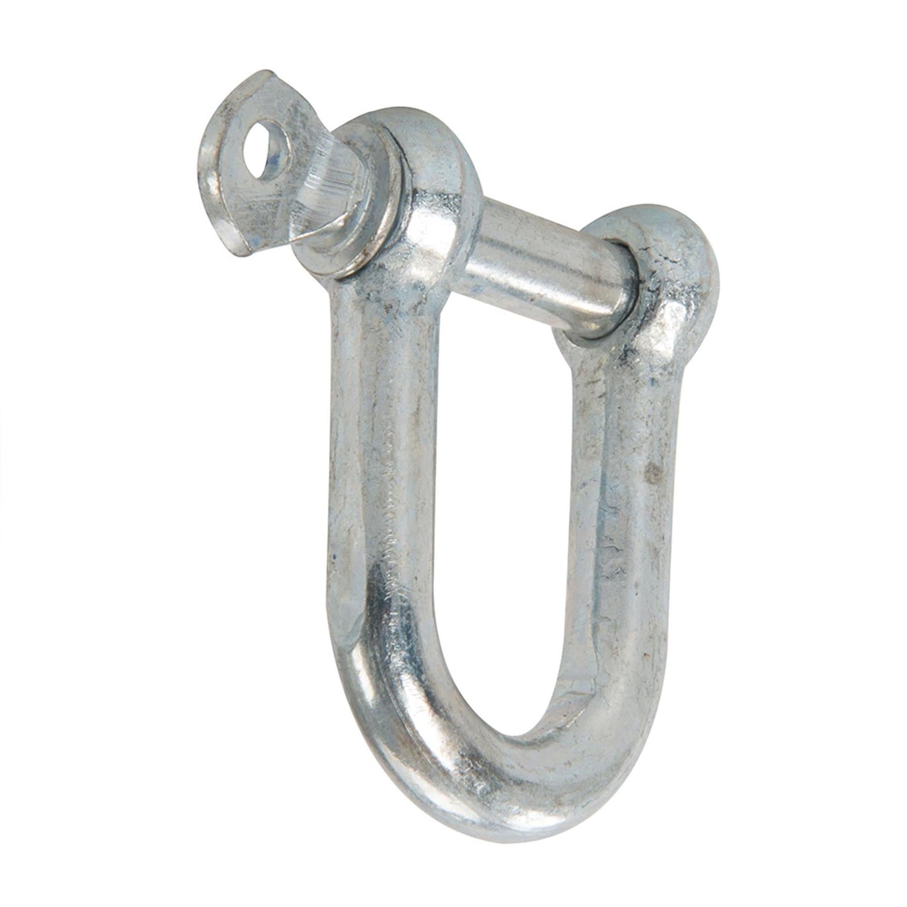 D Shackle Dee Link M12 2pc Galvanised Steel Lifting Towing Rigging Pin Loop