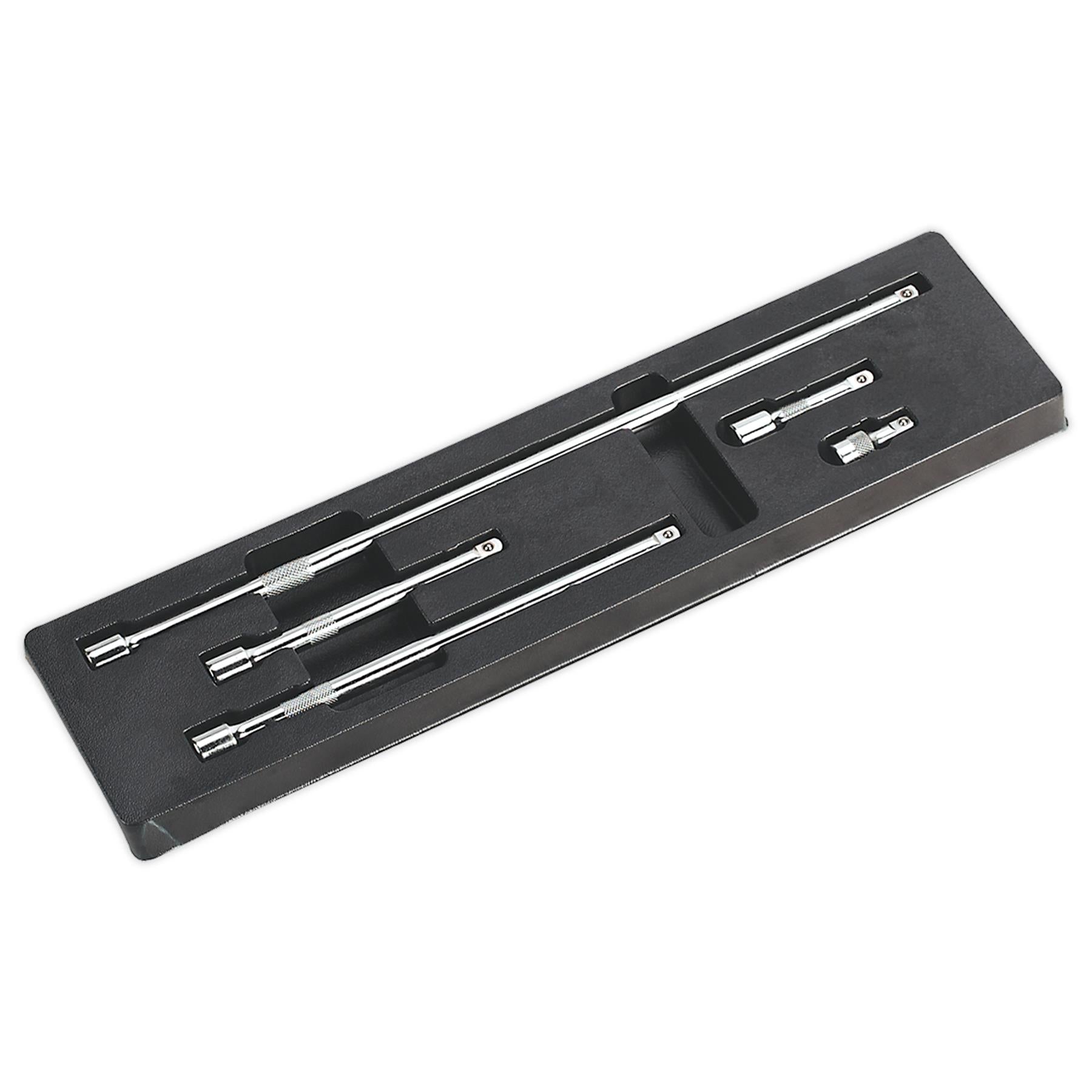 Sealey 5pc Drive Extension Bar Set 1/4"Sq Chrome Vanadium steel