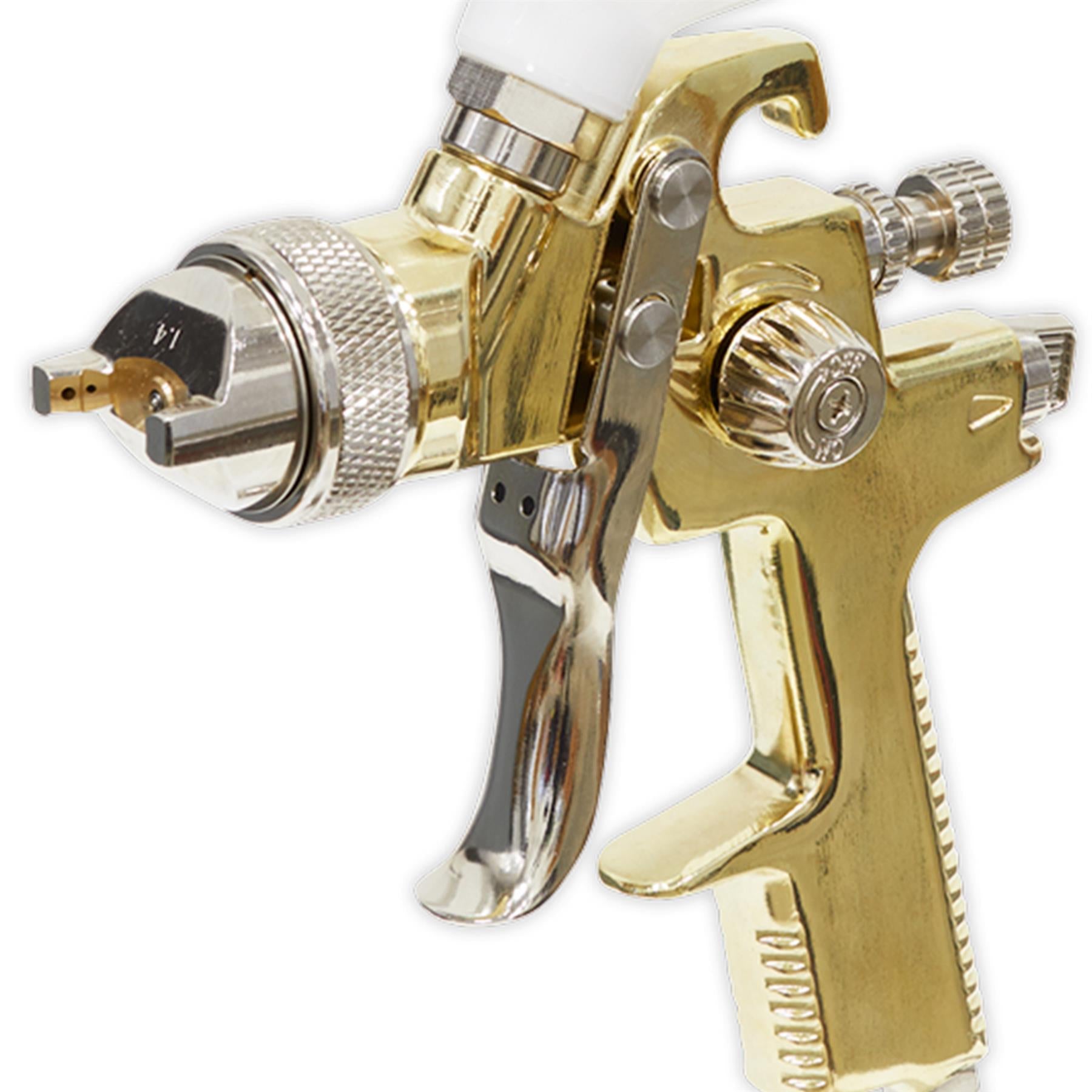 Sealey Gold Series Gravity Feed Spray Gun 1.4mm Set-Up