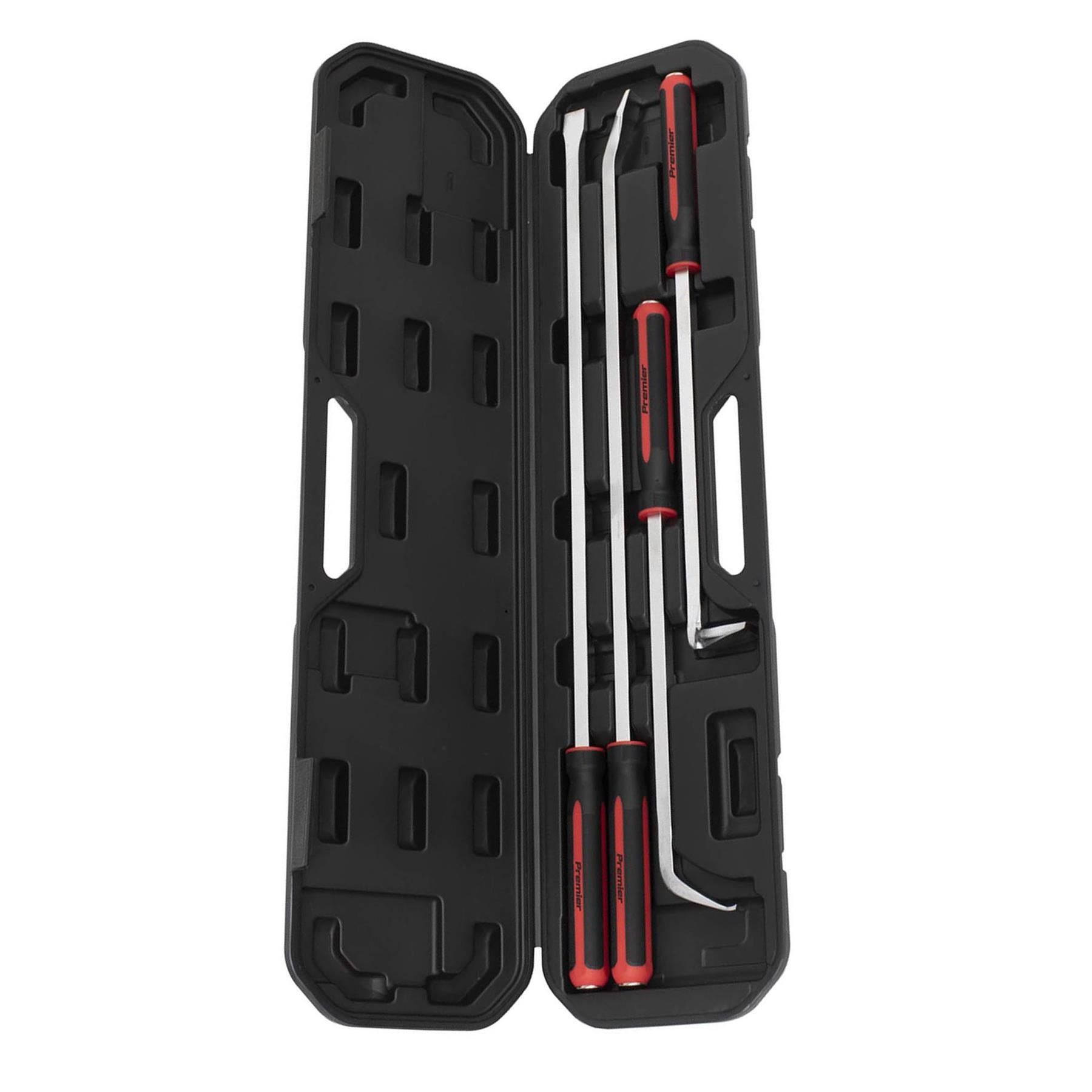 Sealey Pry Bar Set 4pc Heavy-Duty with Hammer Cap