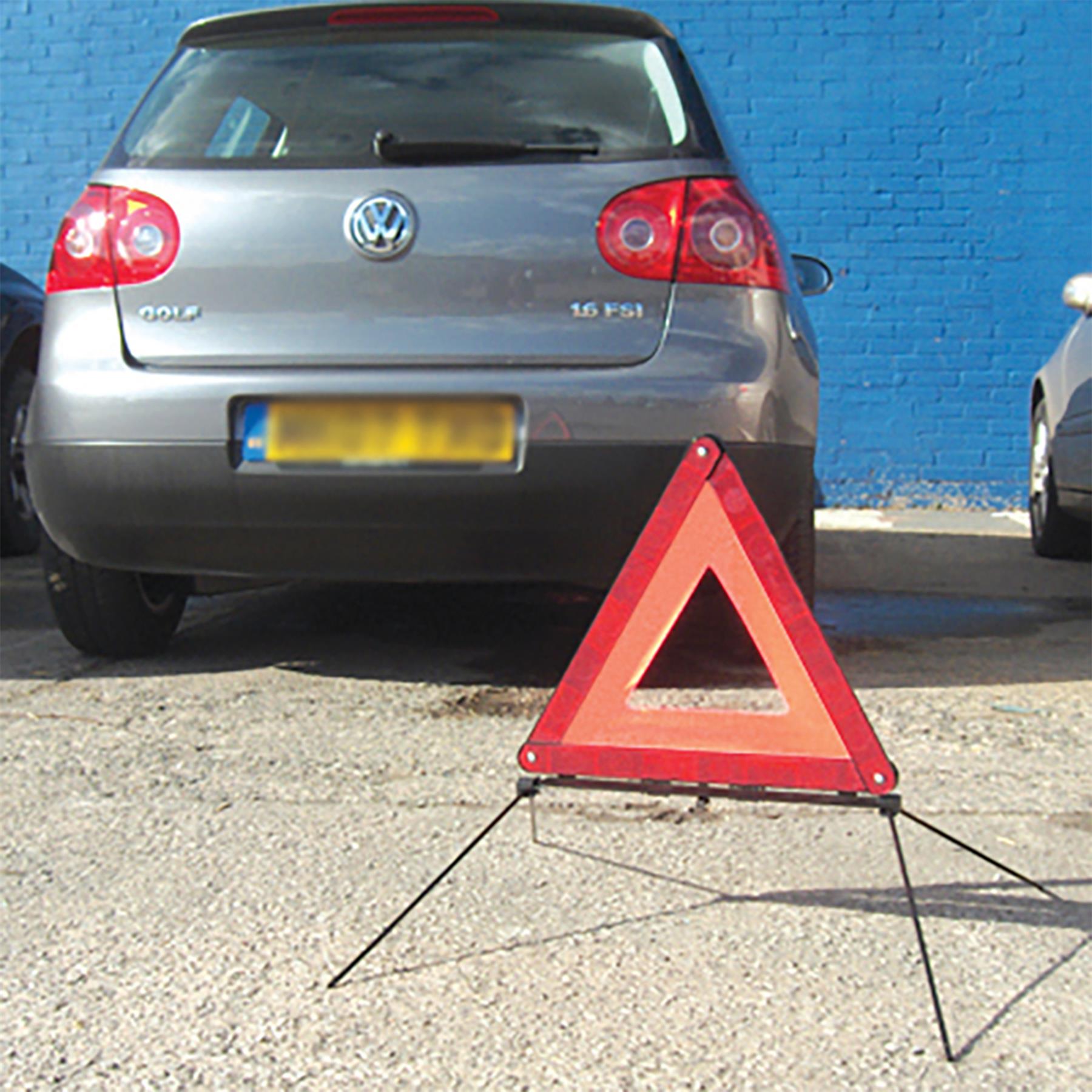 Reflective Road Safety Folding Triangle - Conforms To European Standard Ece27