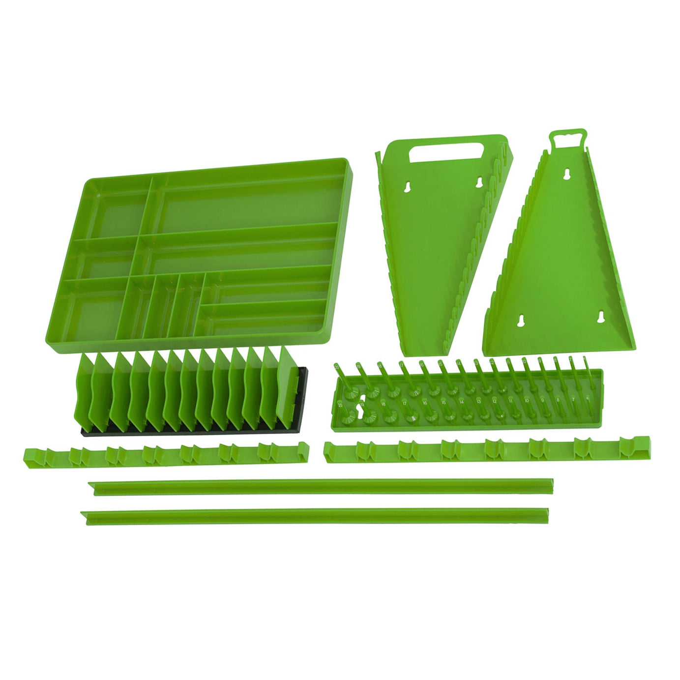 Sealey Tool Storage Organizer Set 9pc - Hi-Vis Green