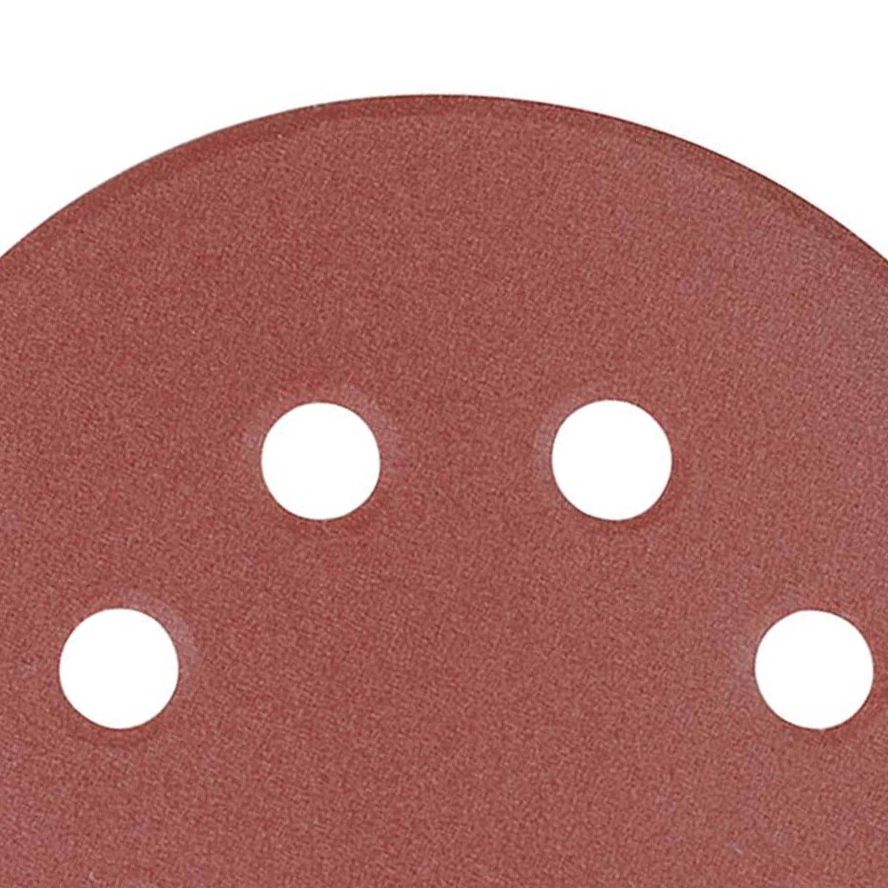 Punched Sanding Discs 125mm 10Pk Grit 40 Hook & Loop Aluminium Oxide DIY