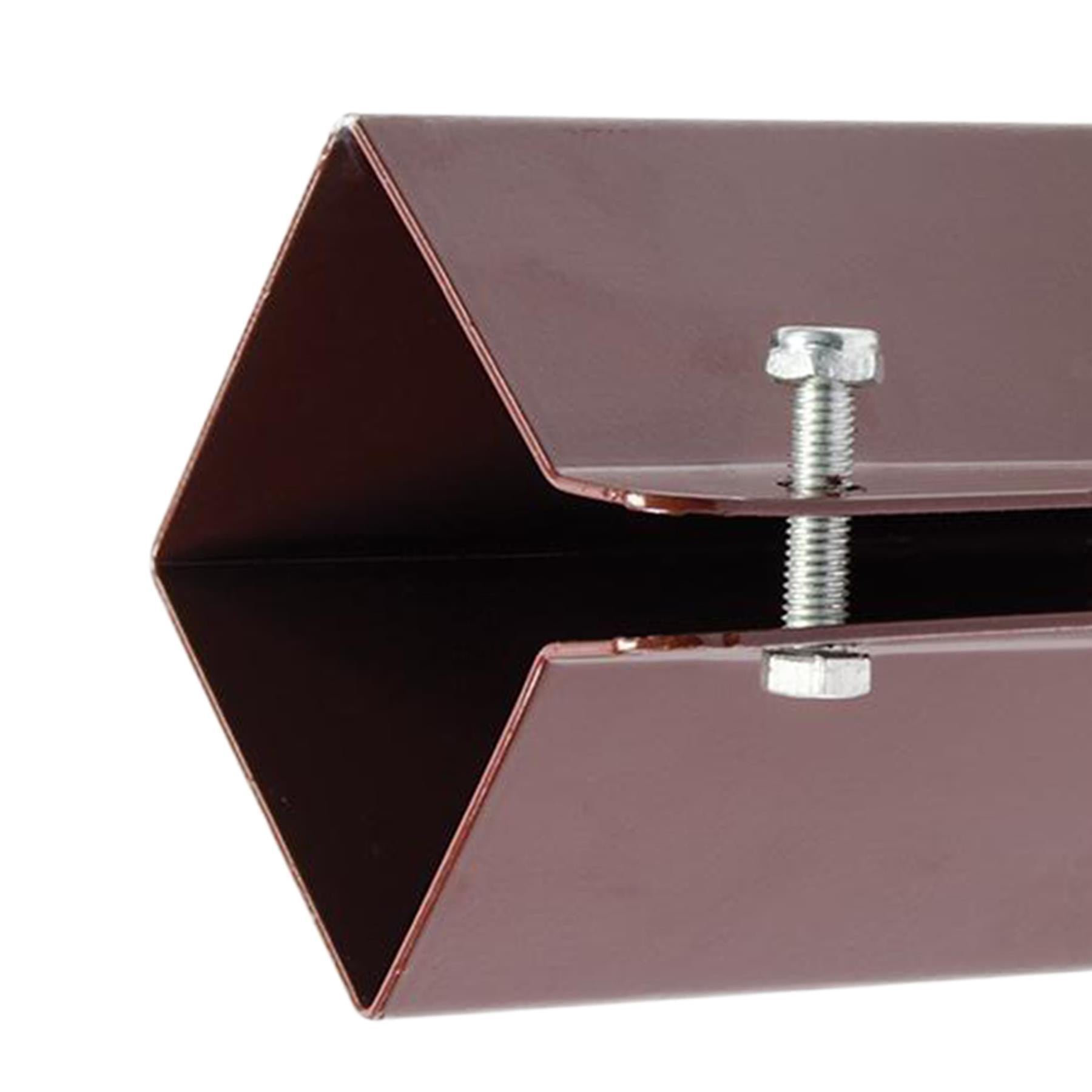 Fence Post Support Bolt Down 4" 100mm Garden Holder Like Metpost Bolt Grip Brown Pack Of 4