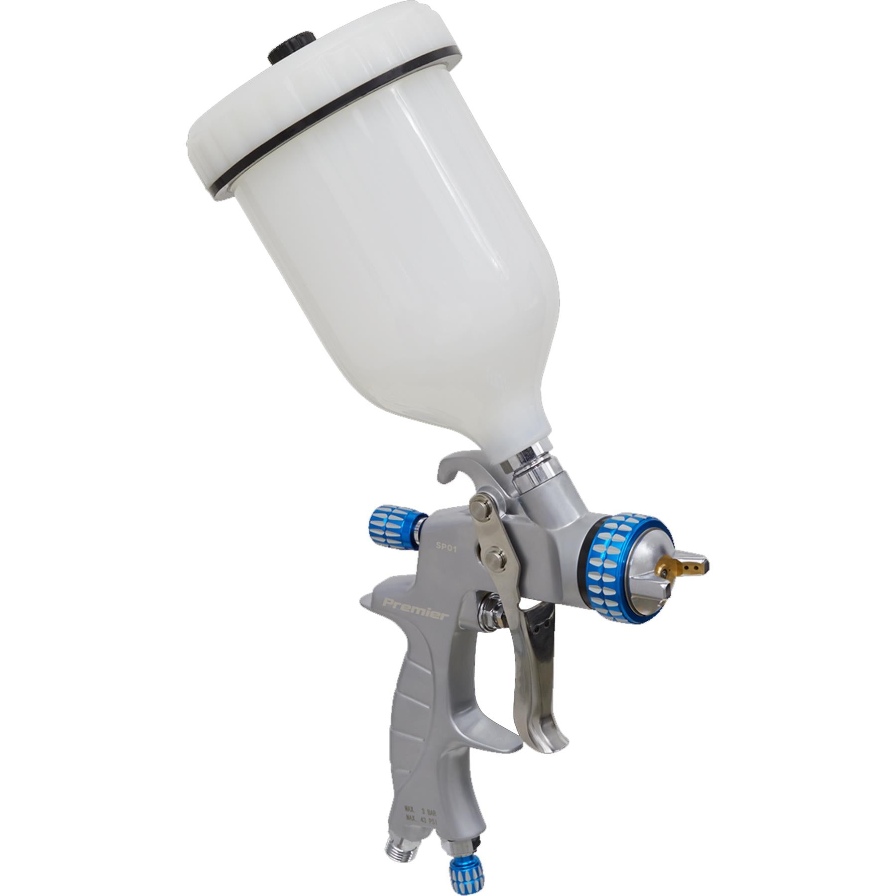 Sealey SP Gravity Feed Spray Gun 1.4mm Set-Up